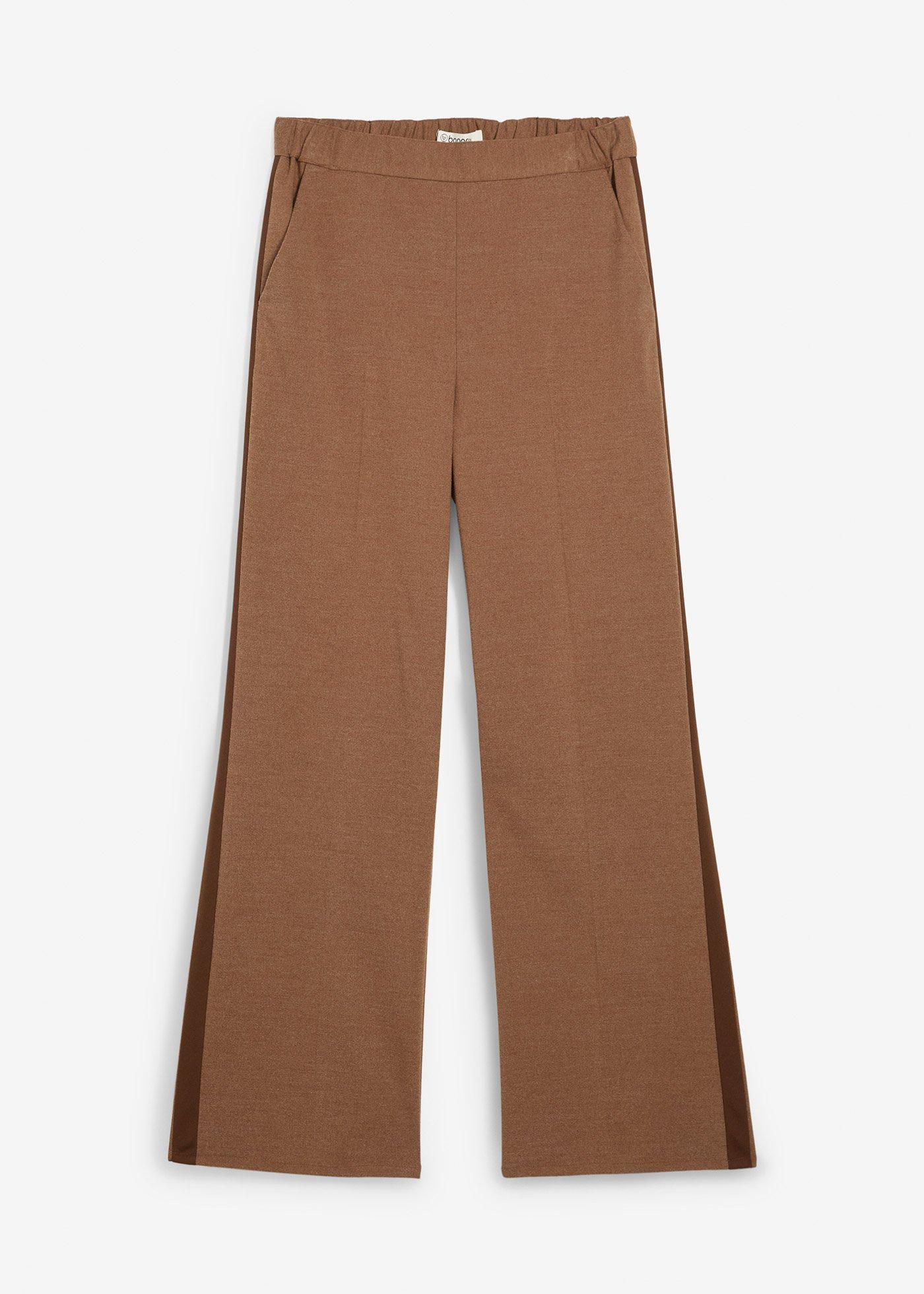 Pantaloni marlene cu aspect de lână din material cu viscoză