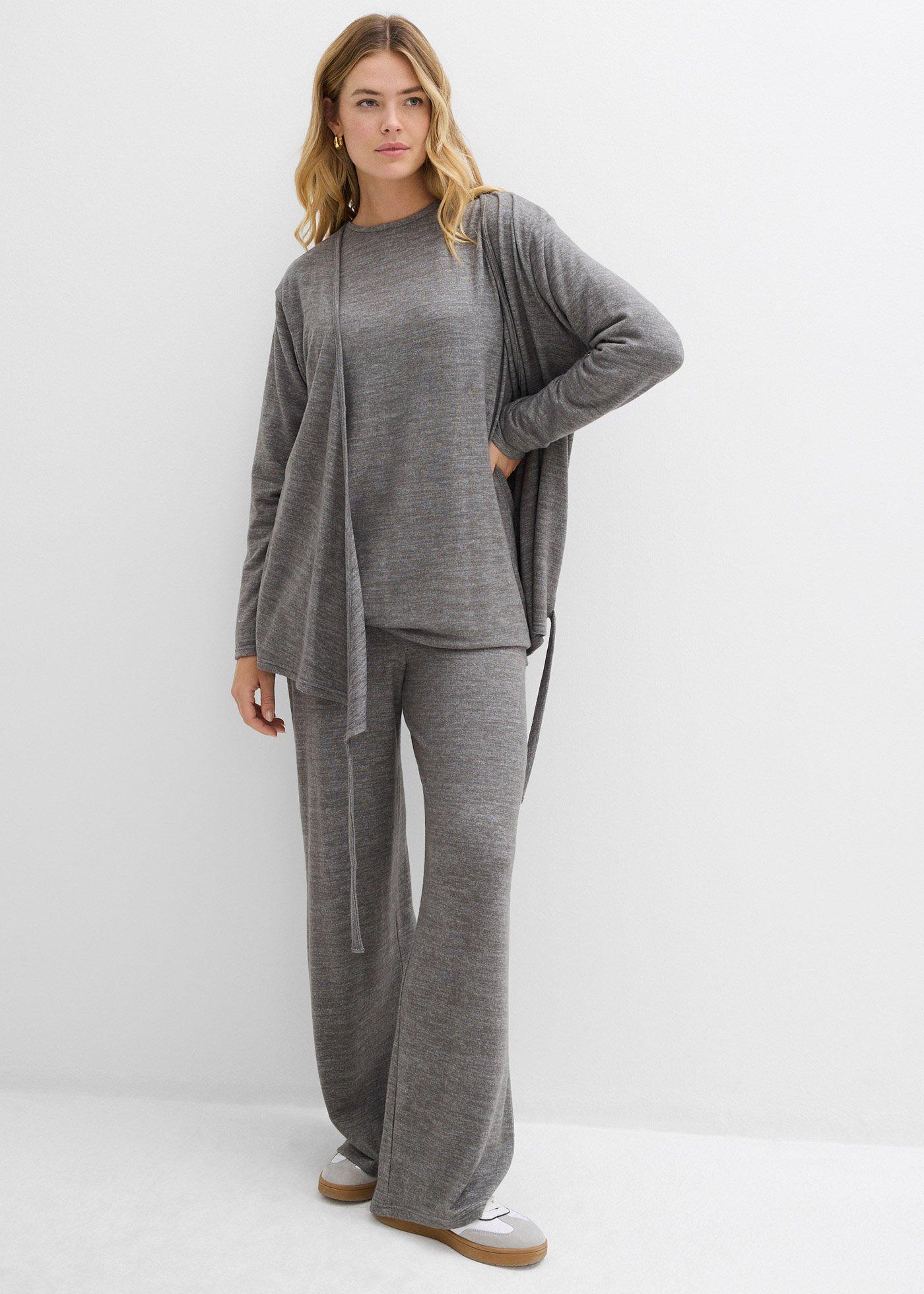 Długa bluza z dzianinowego materiału - Bonprix
