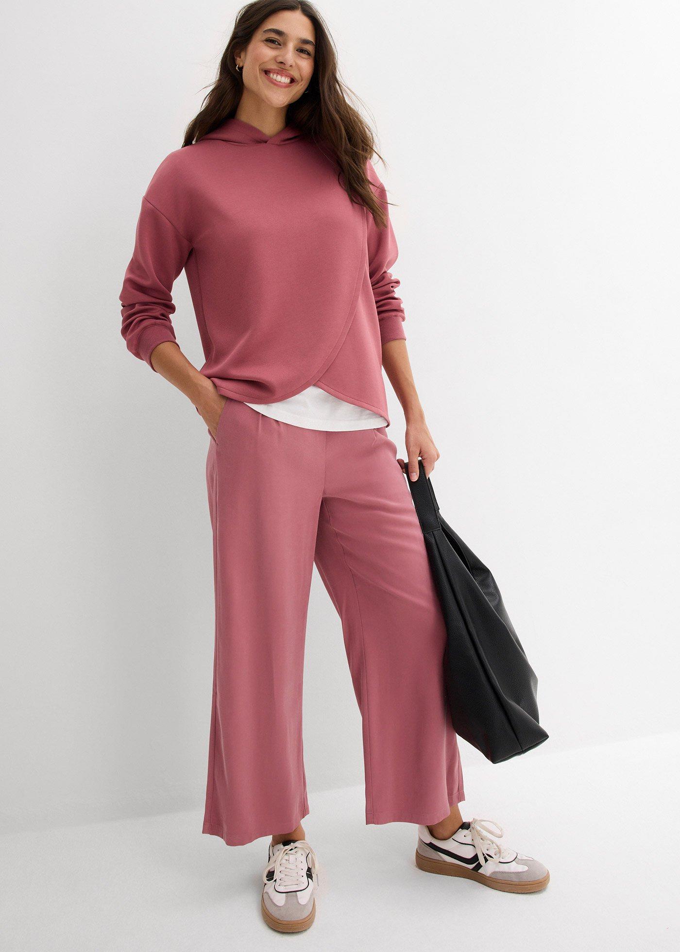 Bluza z kapturem z miękkiej mieszanki wiskozy - Bonprix