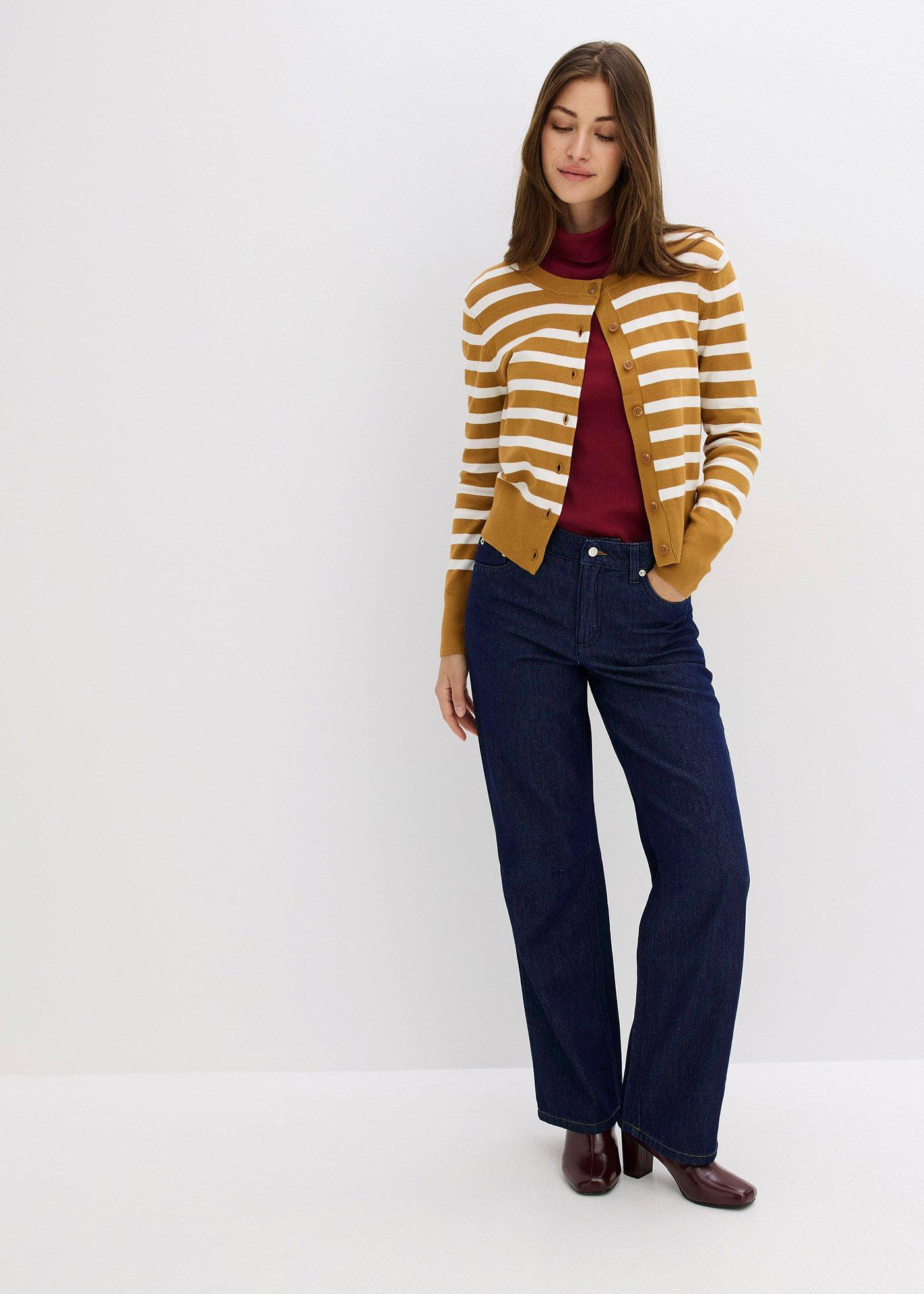 Jeansy straight, mid waist - Bonprix