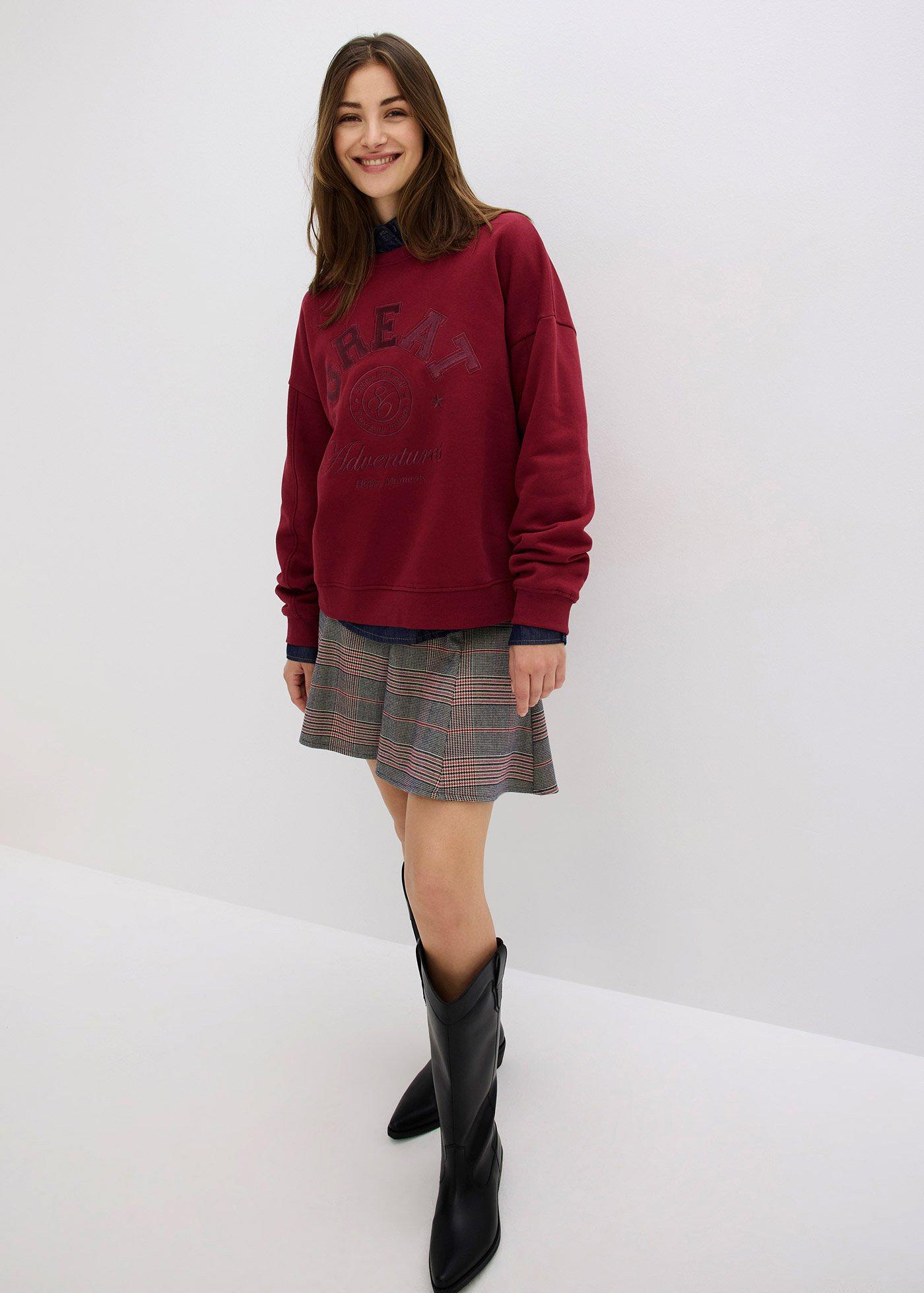 Bluza oversize z czystej bawełny - Bonprix