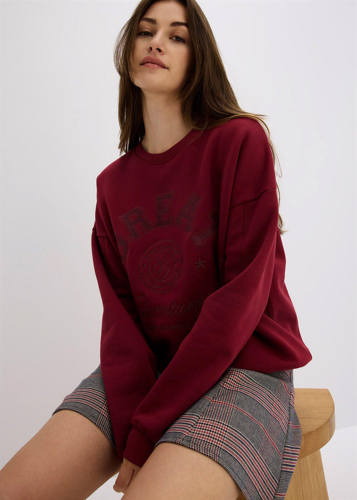 Bluza oversize z czystej bawełny - Bonprix