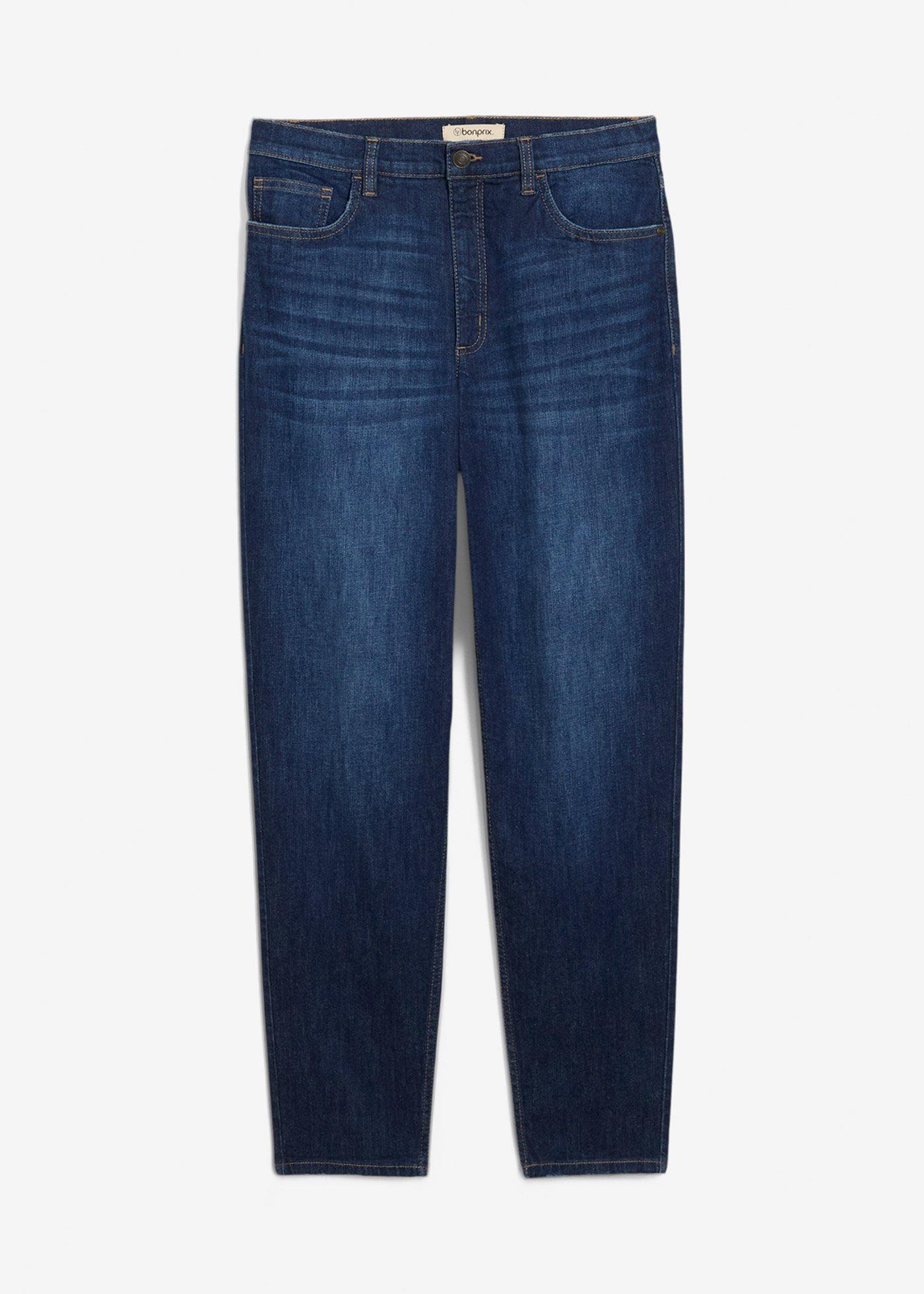 Jean mom taille haute, cropped