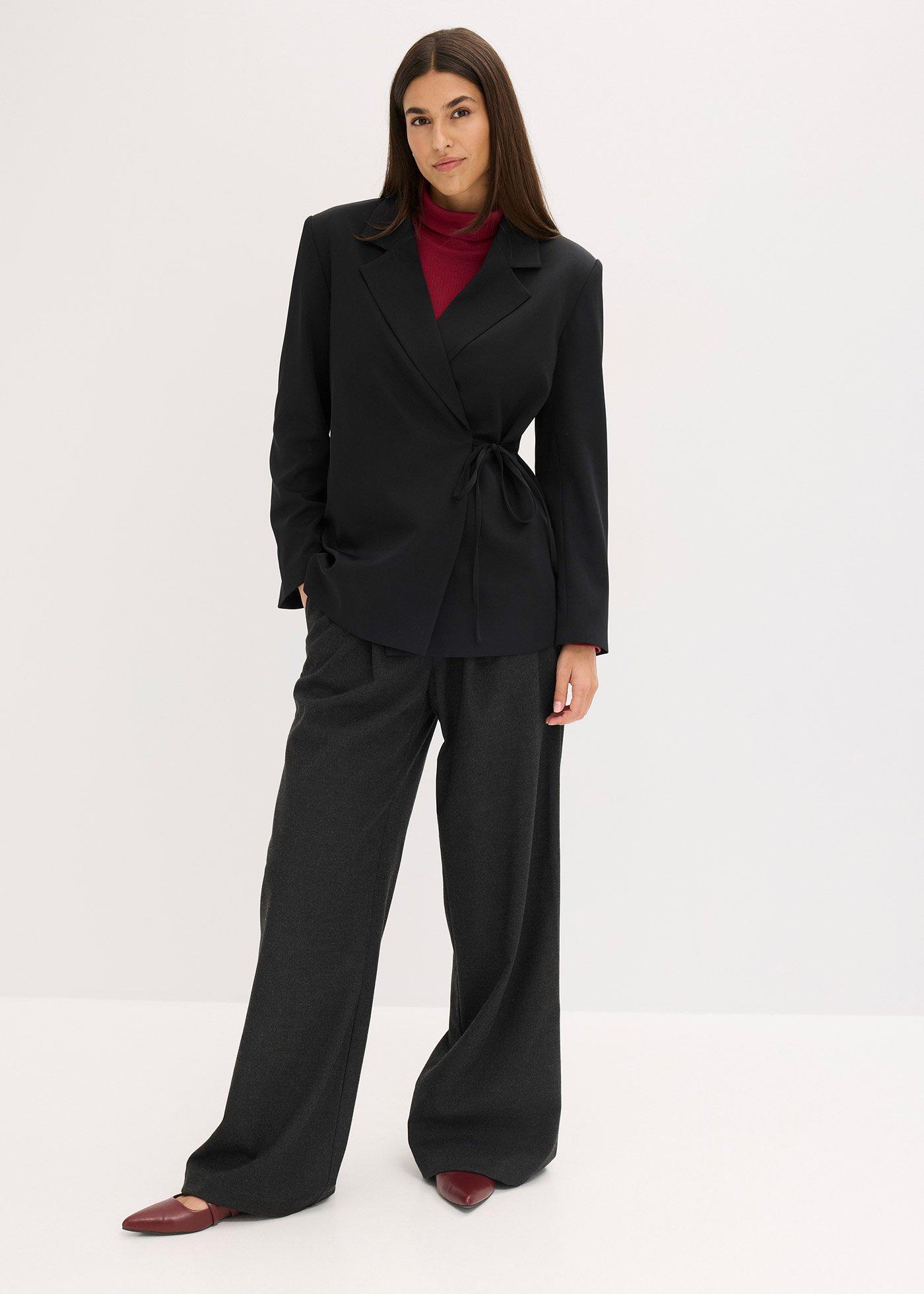 Żakiet oversize \ wiązaniem w talii - Bonprix