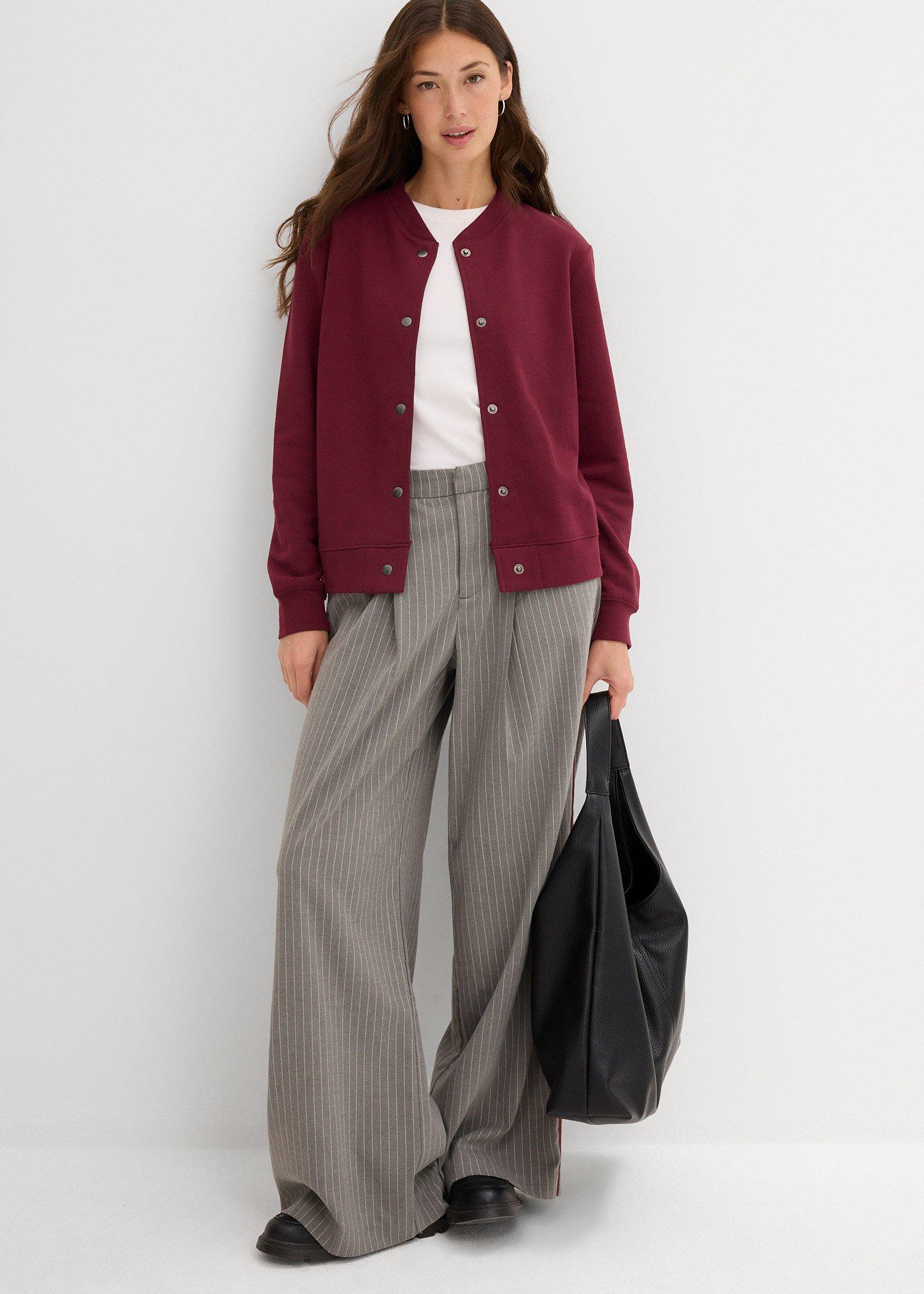 Bluza rozpinana z plisą guzikową - Bonprix