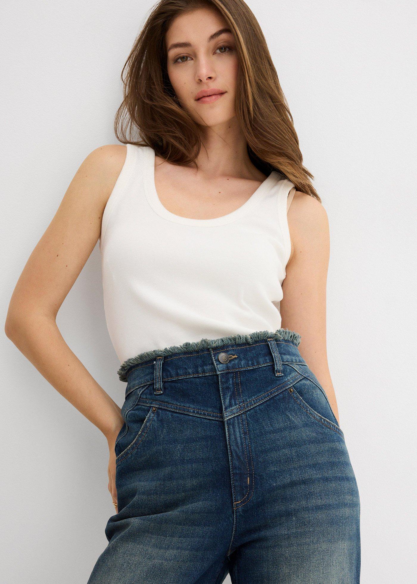 Dżinsy z prostymi nogawkami, high waist - Bonprix