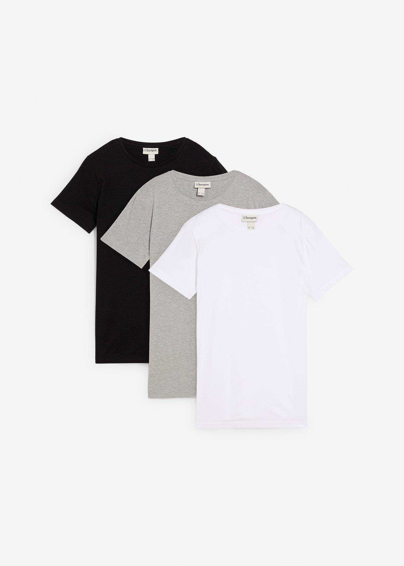 T-shirt z czystej bawełny organicznej (3-pak) - Bonprix
