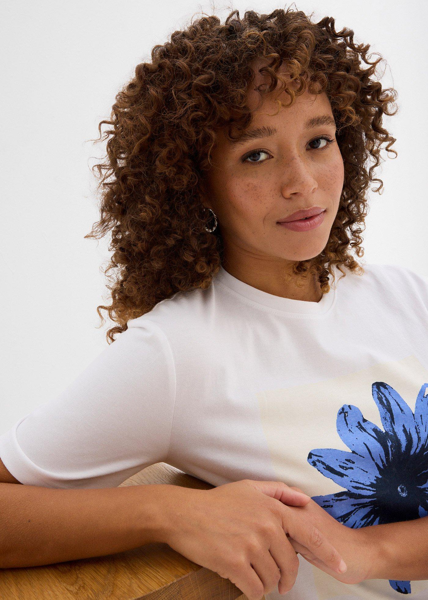 Bawełniany T-shirt z nadrukiem - Bonprix