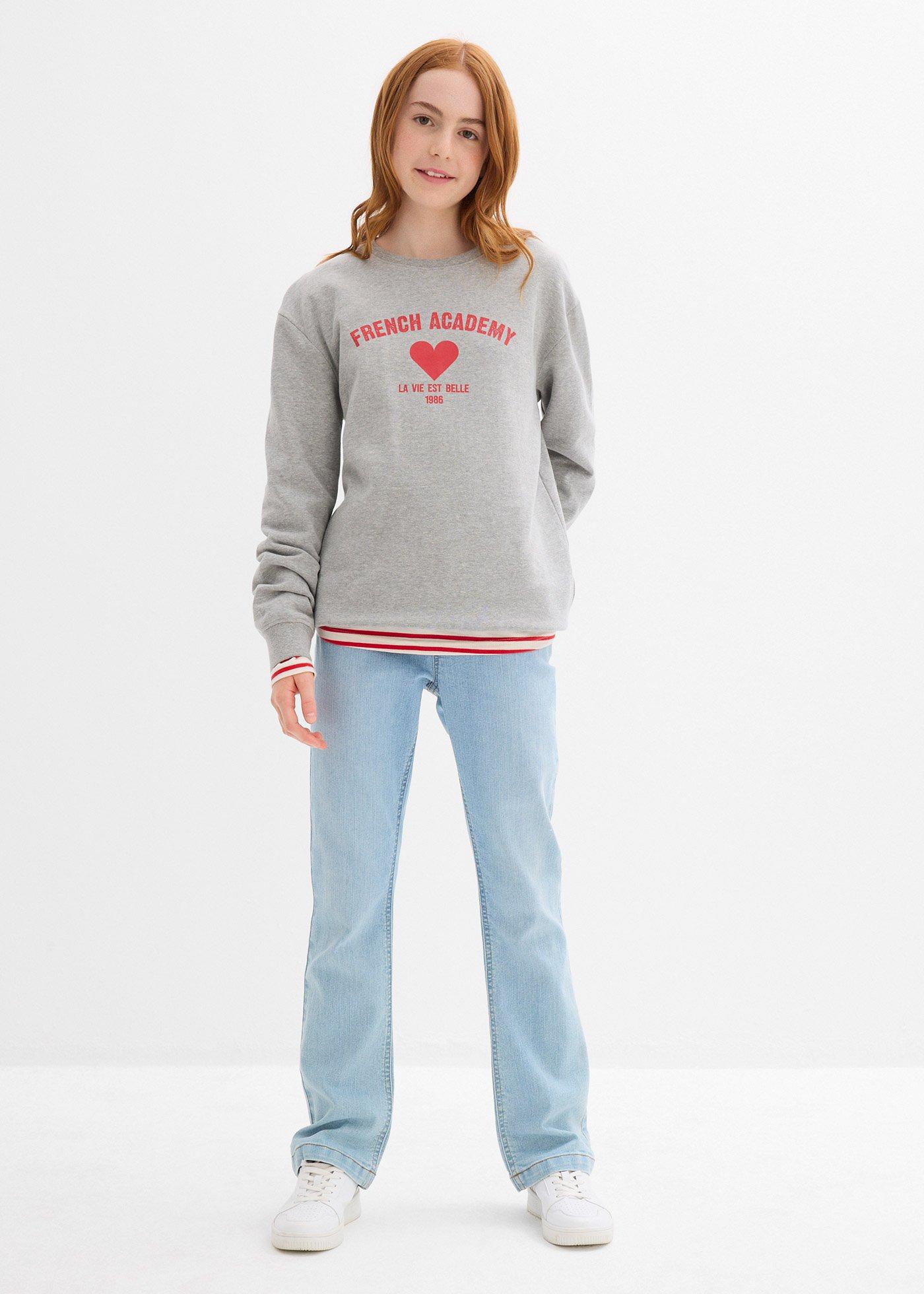 Bluza z miękkiej mieszanki bawełny organicznej - Bonprix