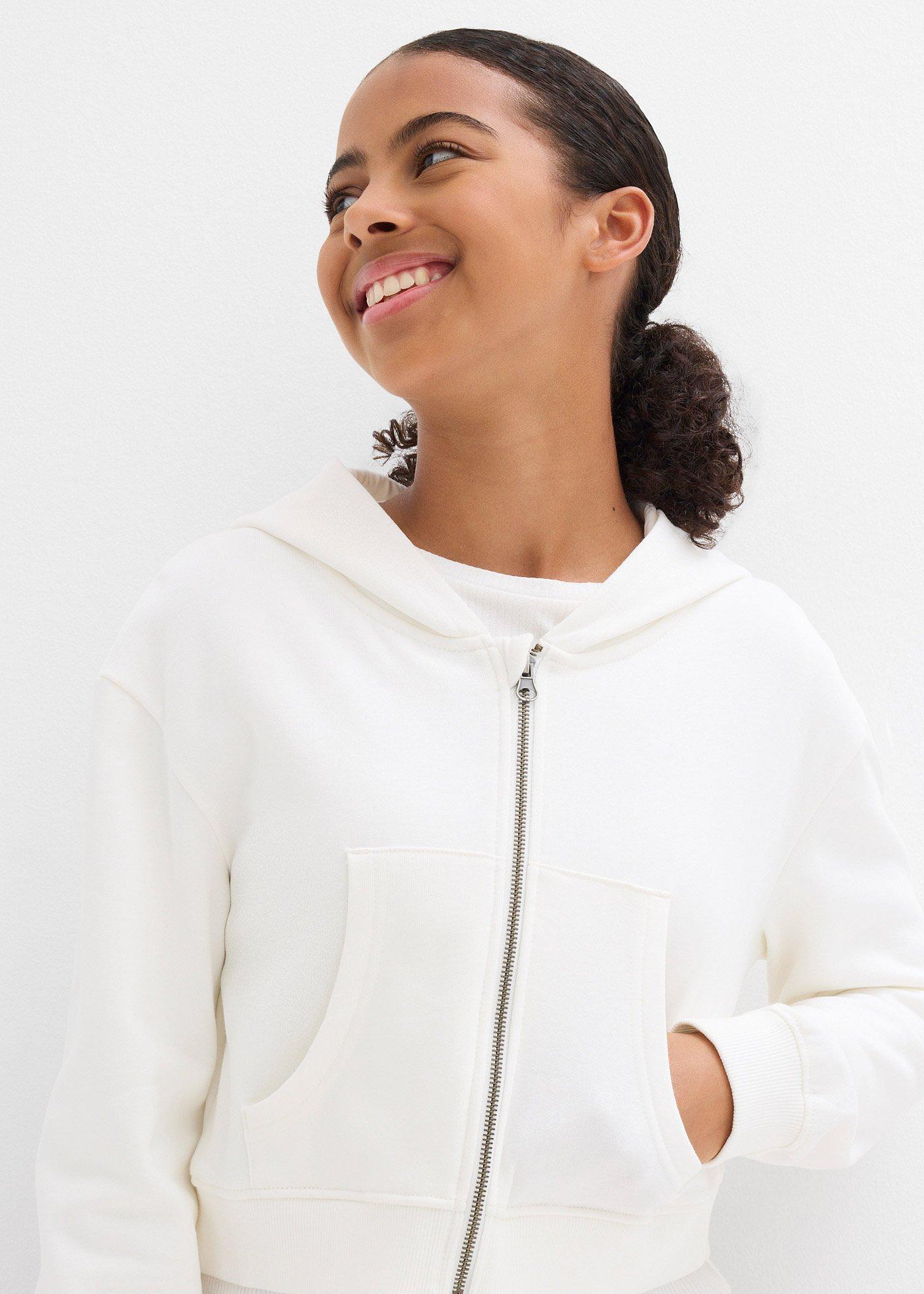 Bluza rozpinana z kapturem z czystej bawełny organicznej - Bonprix