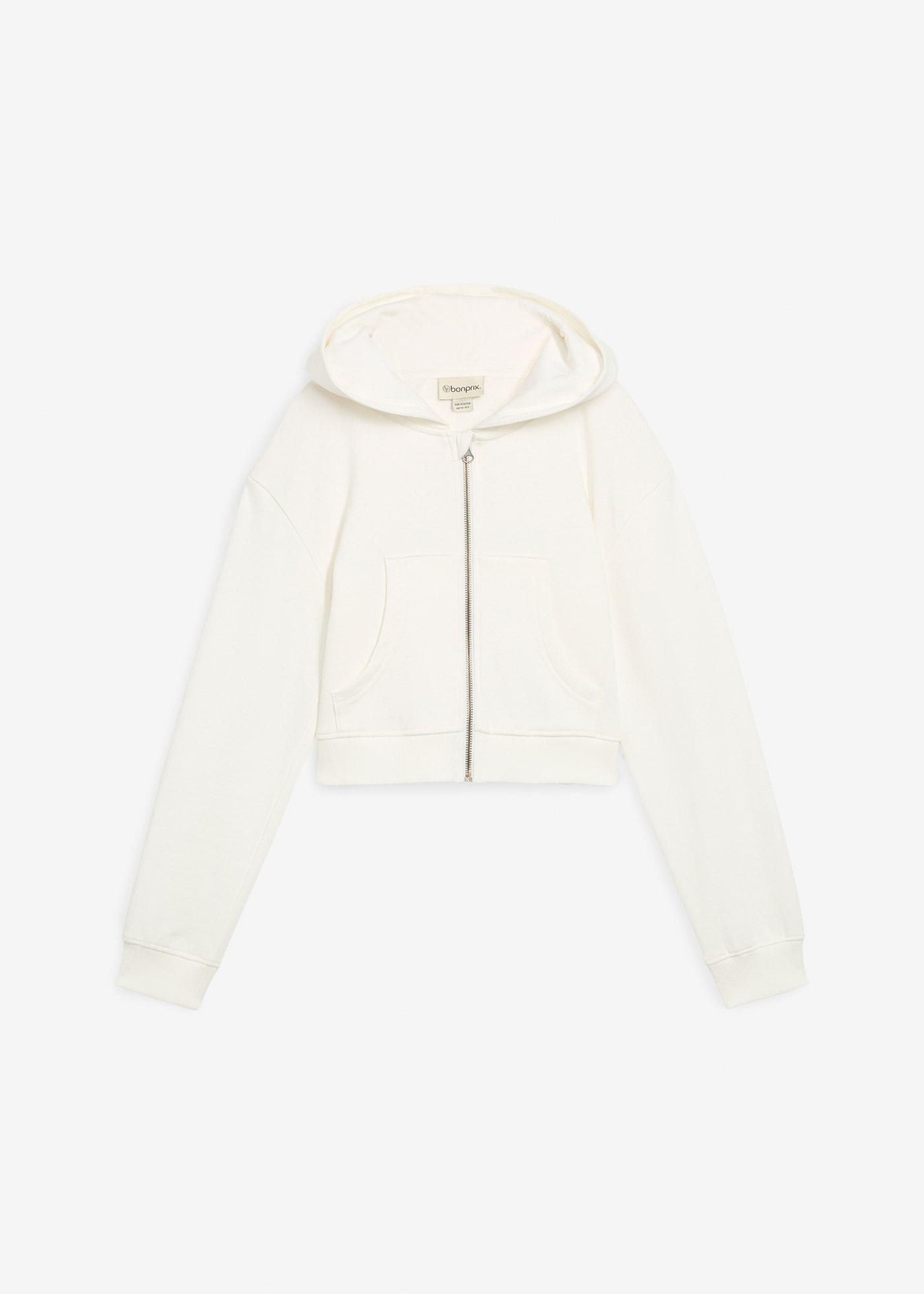 Bluza rozpinana z kapturem z czystej bawełny organicznej - Bonprix