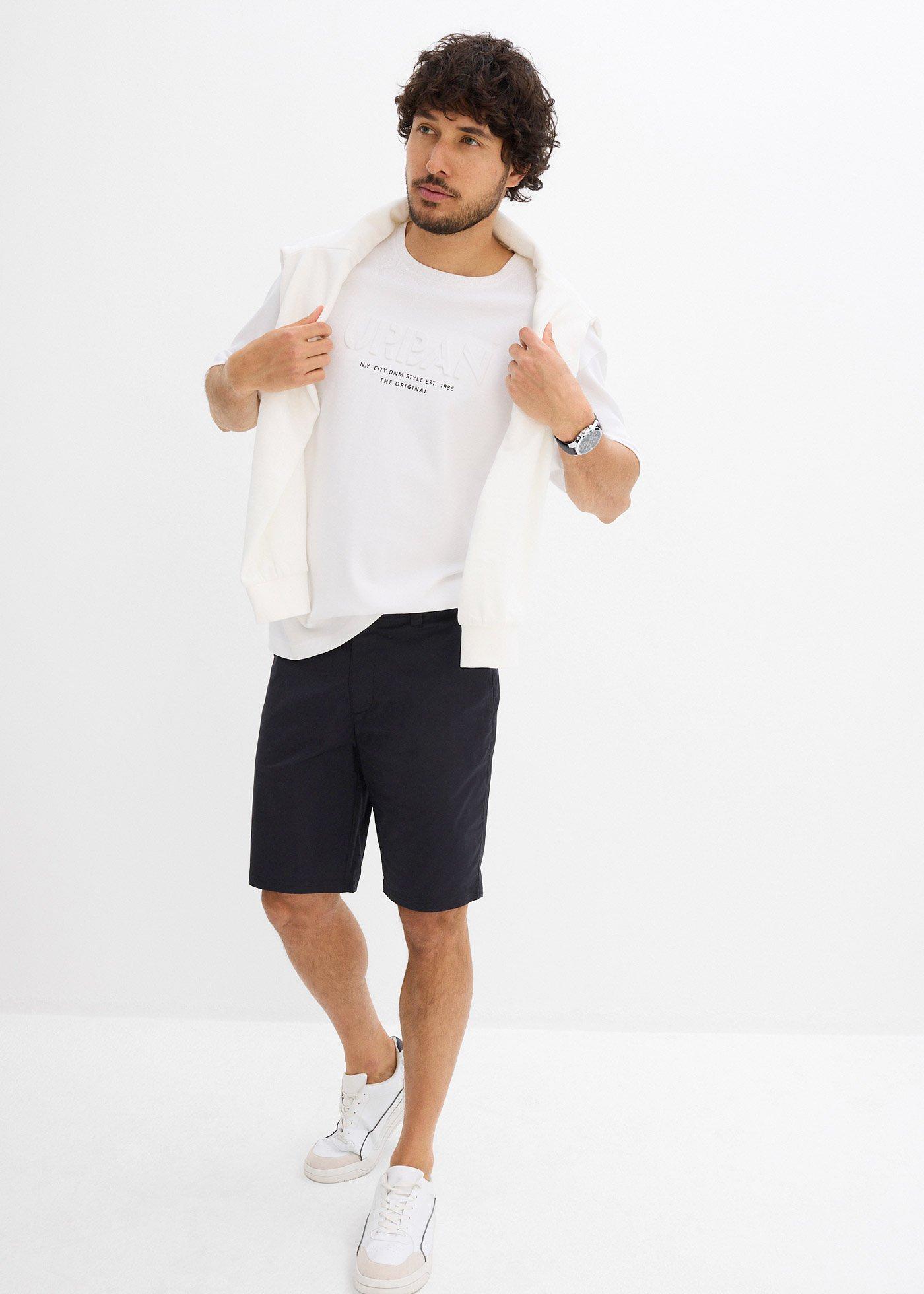 T-shirt z nadrukiem 3D z czystej bawełny organicznej, loose fit - Bonprix