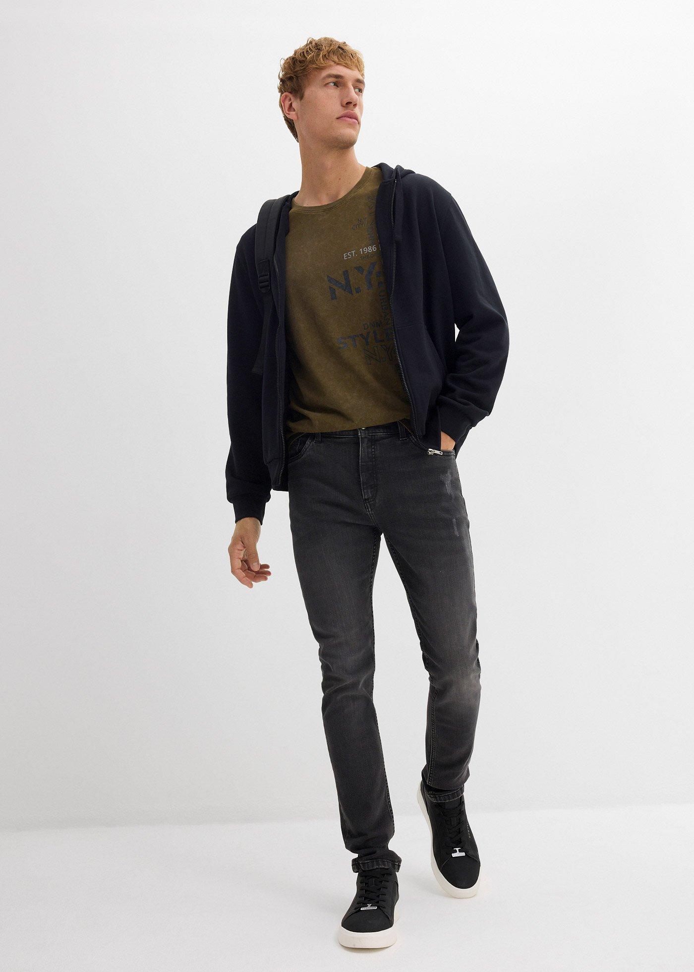 Dżinsy ze stretchem o kroju slim fit, straight - Bonprix