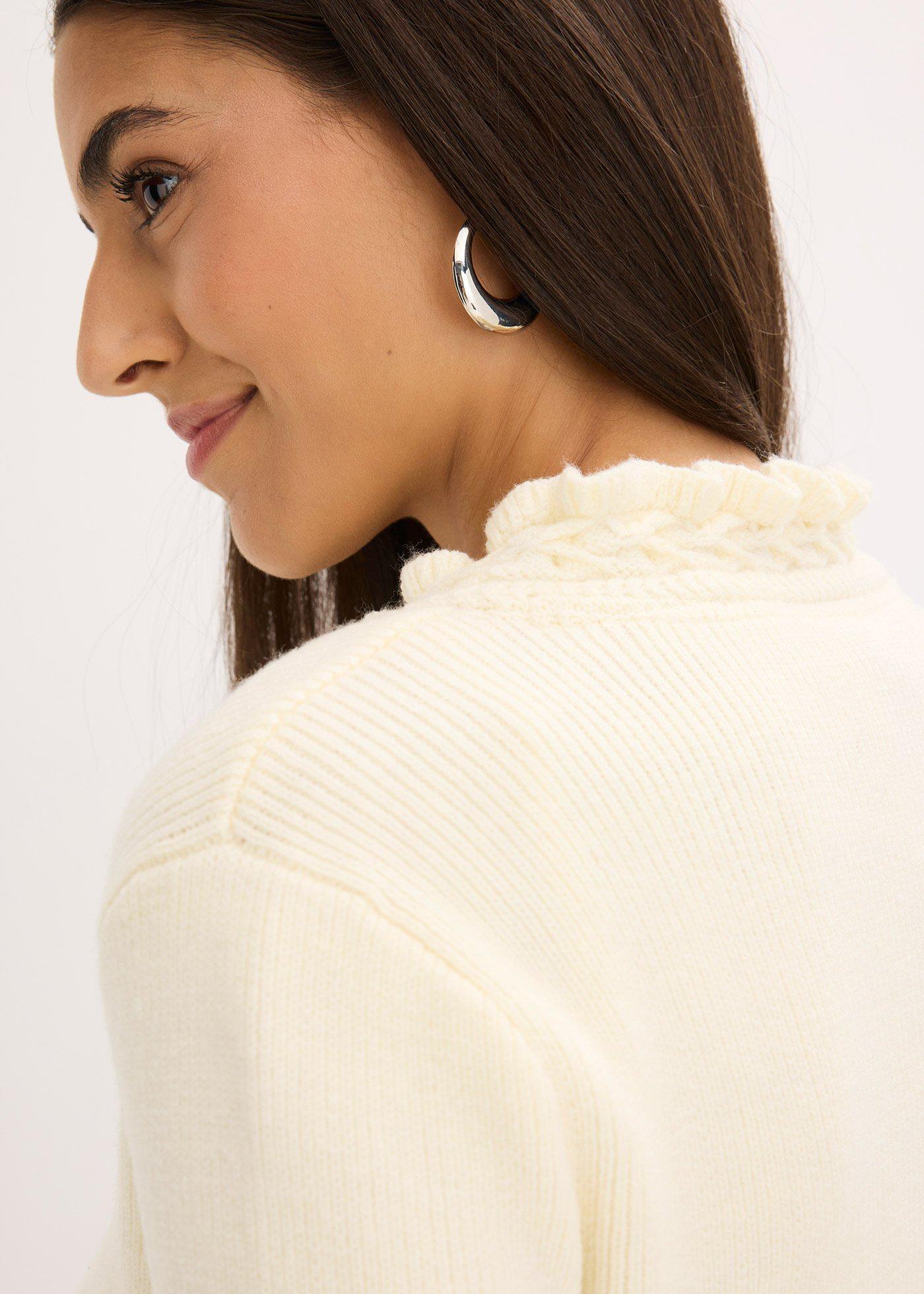 Sweter rozpinany w ludowym stylu - Bonprix
