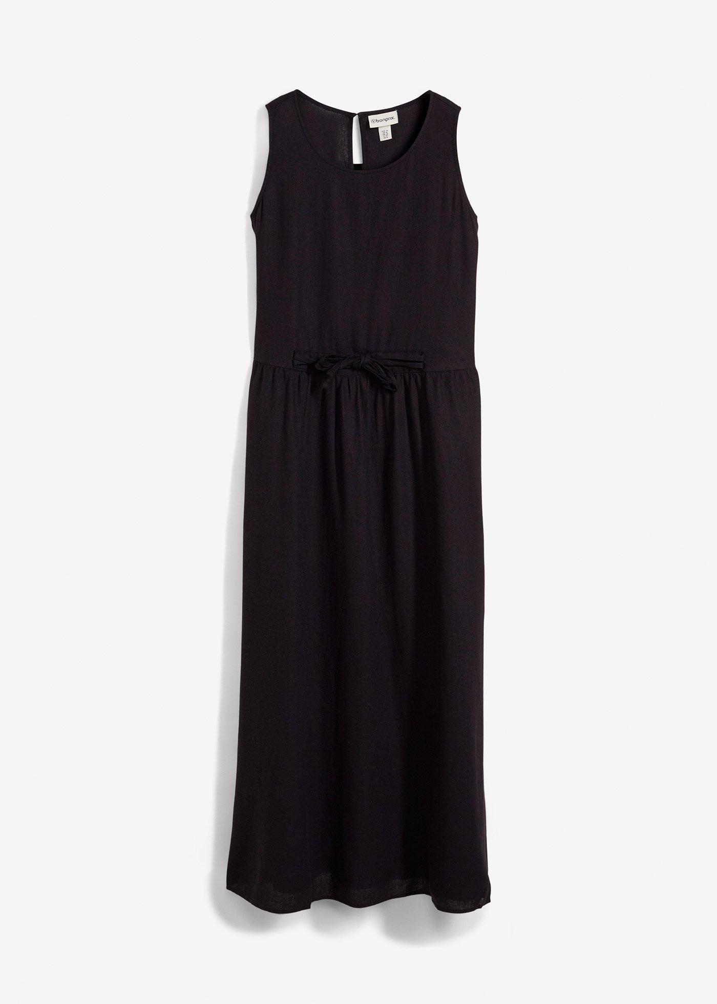Rochie maxi din material subțire cu in și viscoză