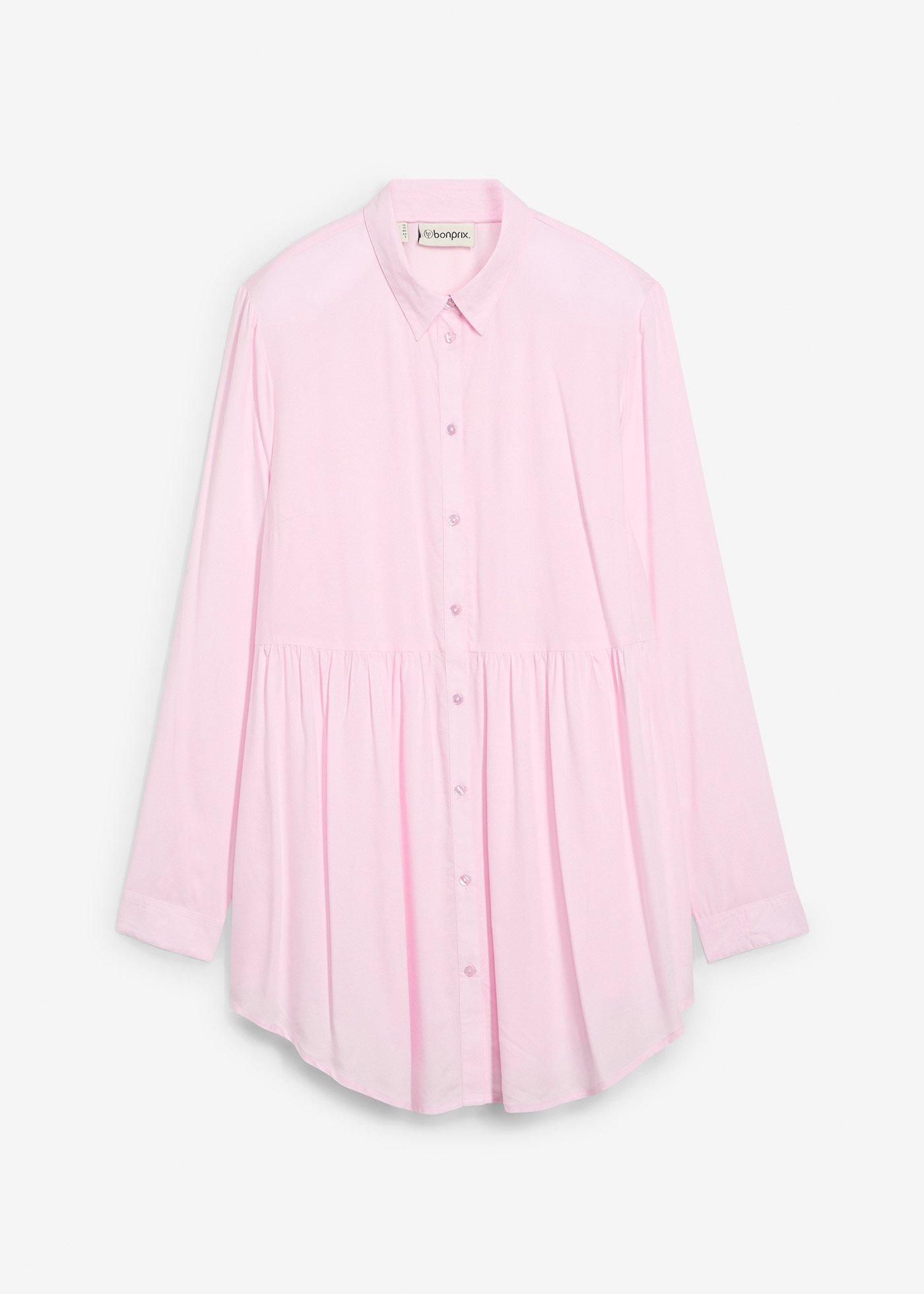 Lange blouse met knoopsluiting van viscose
