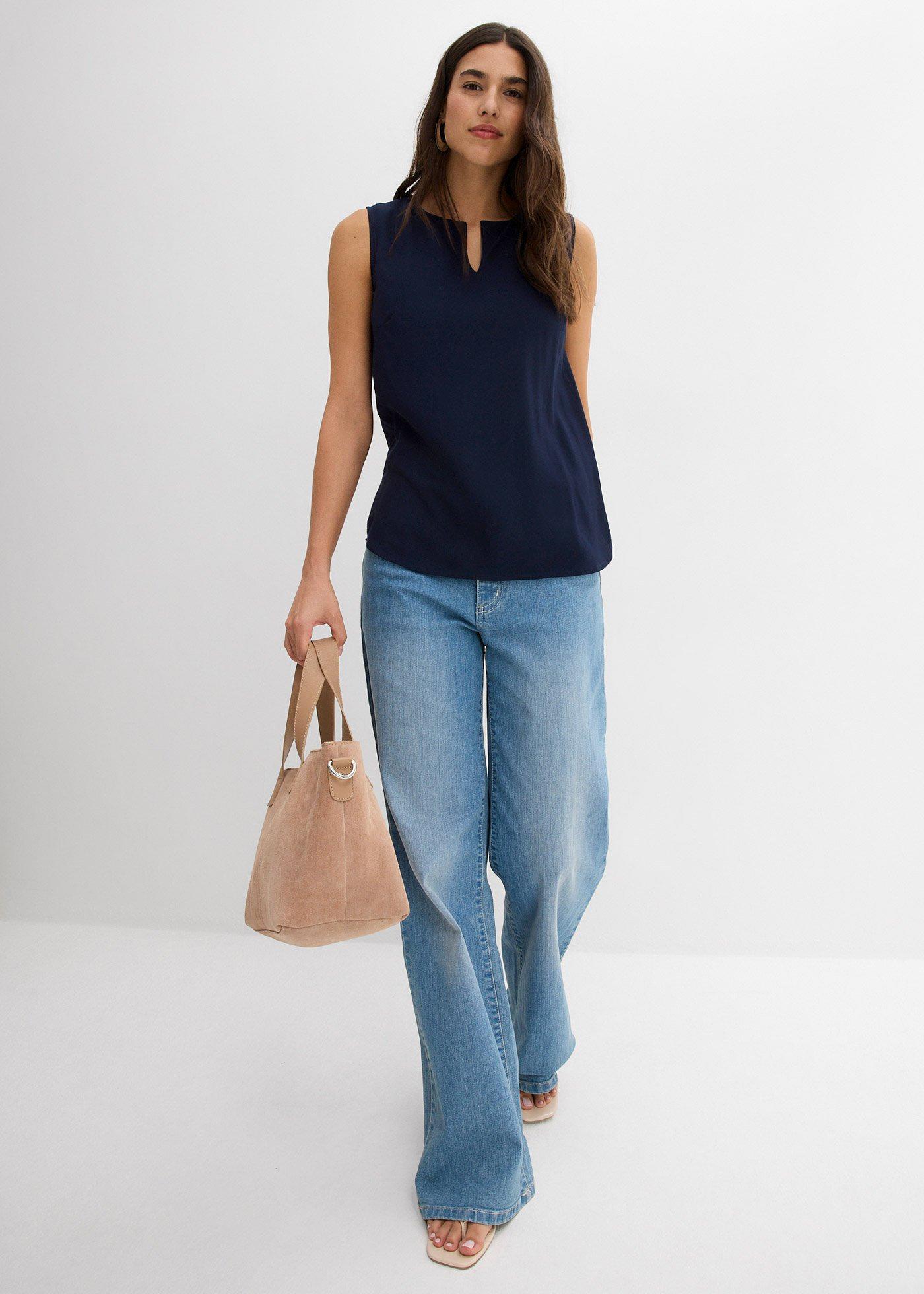 Top bez rękawów z miękkiej wiskozy - Bonprix