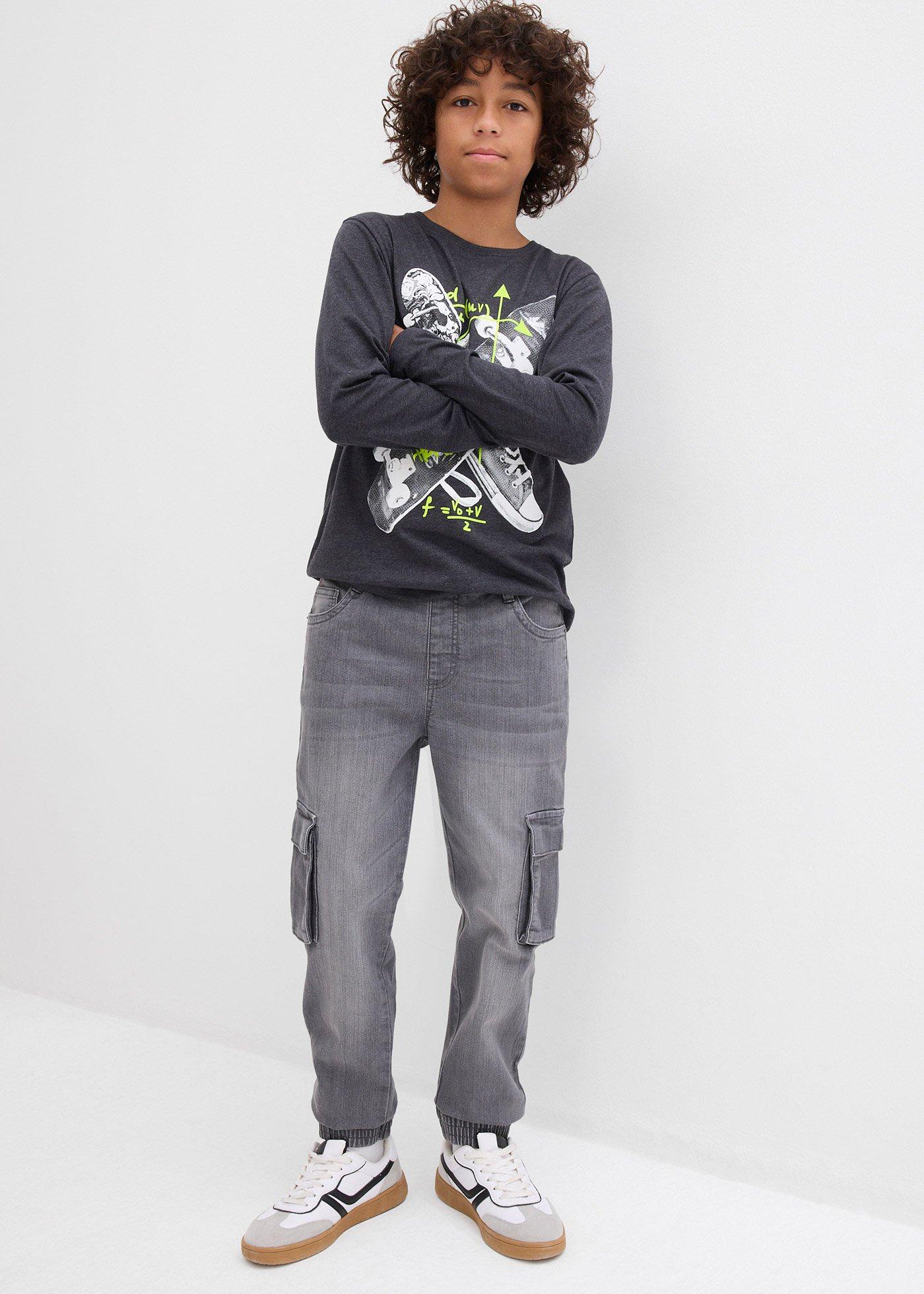 Dżinsy ze stretchem i gumką w talii, slim fit - Bonprix