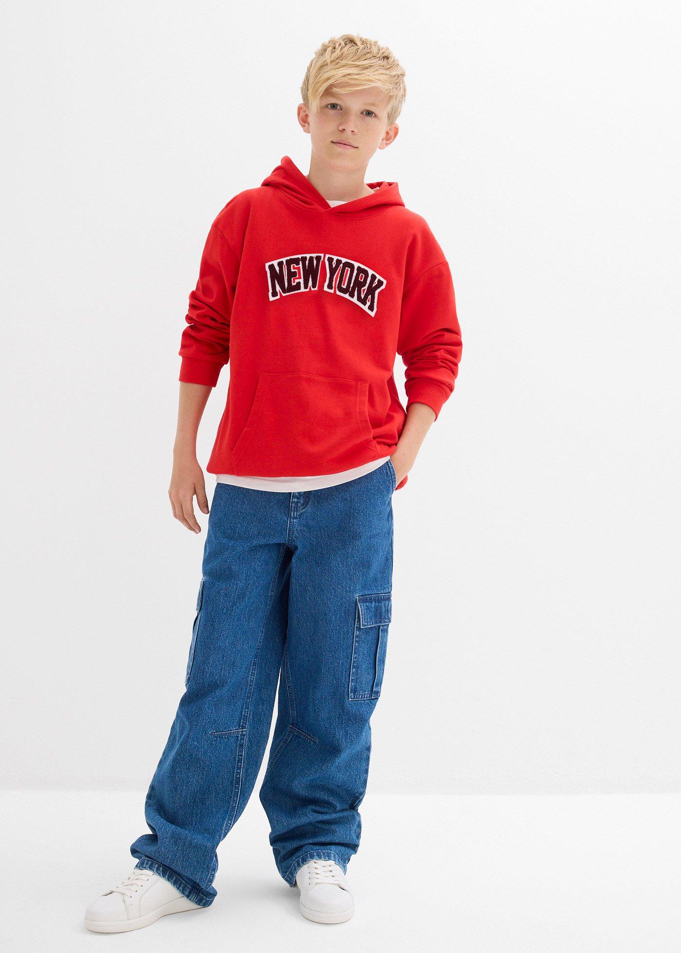 Bluza z kapturem z czystej bawełny - Bonprix