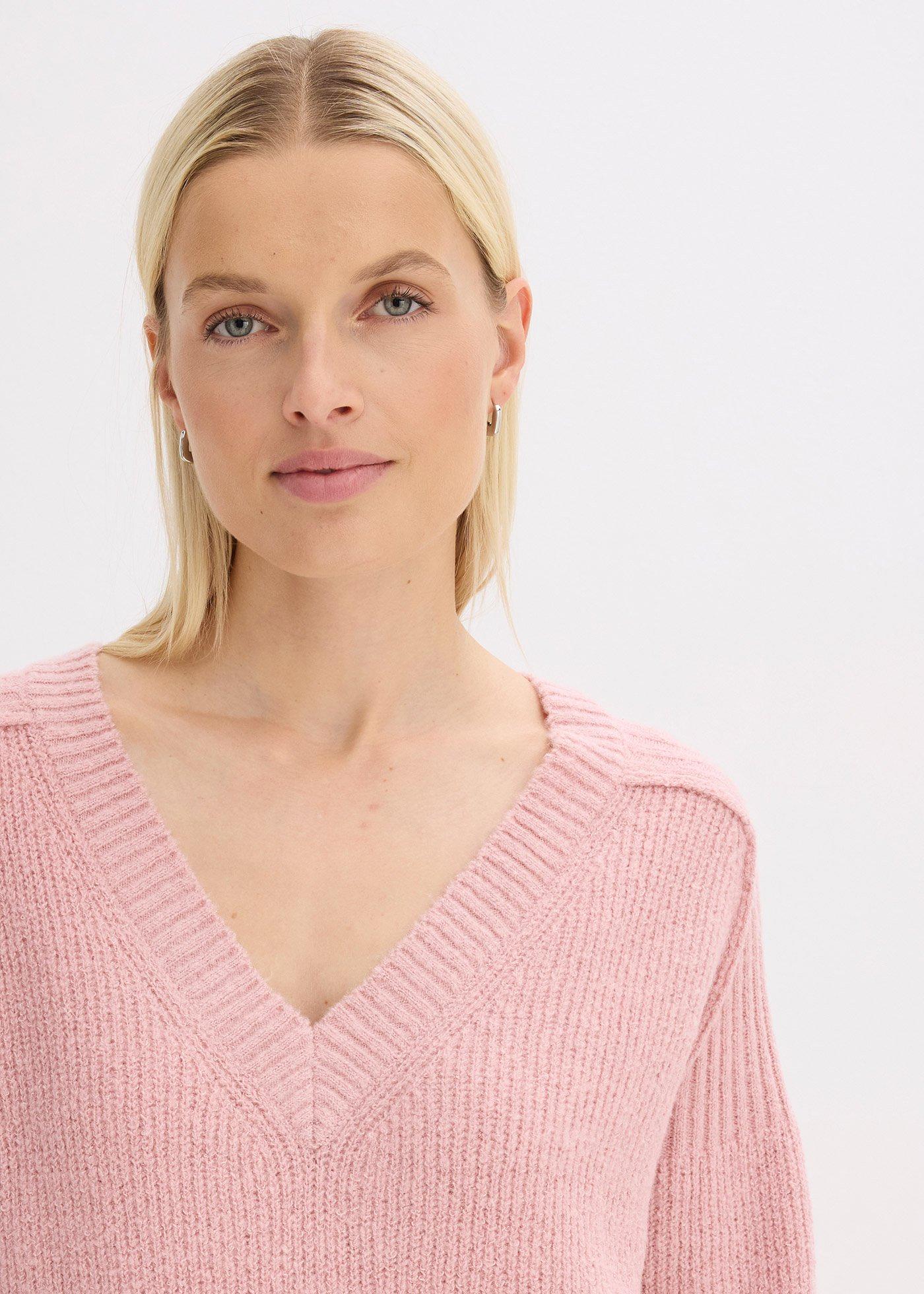 Sweter oversize z dekoltem w serek - Bonprix