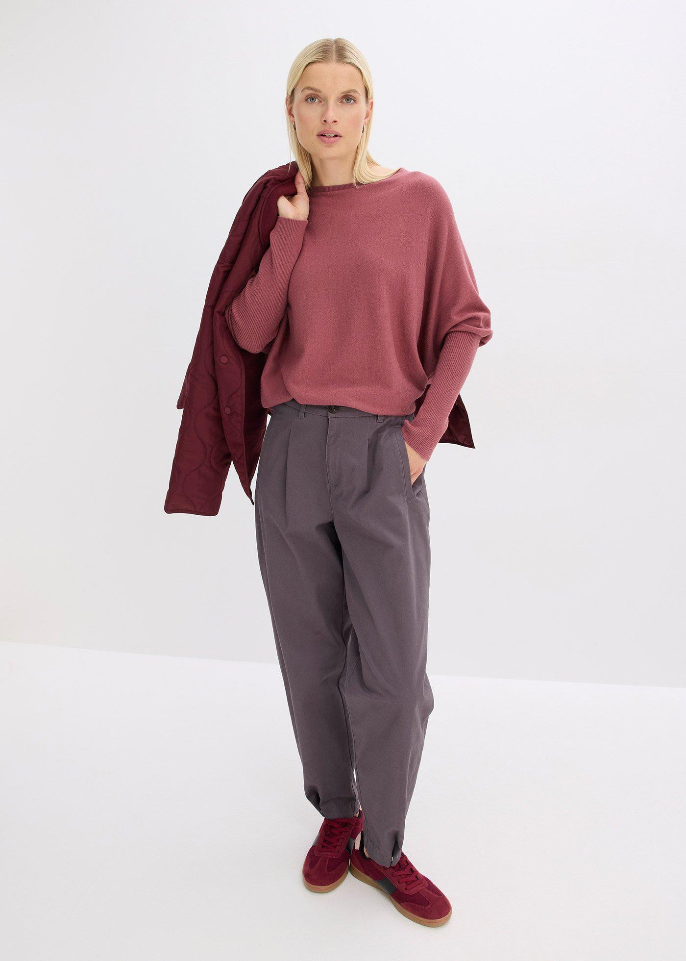 Sweter z cienkiej dzianiny z delikatnej mieszanki wiskozy - Bonprix