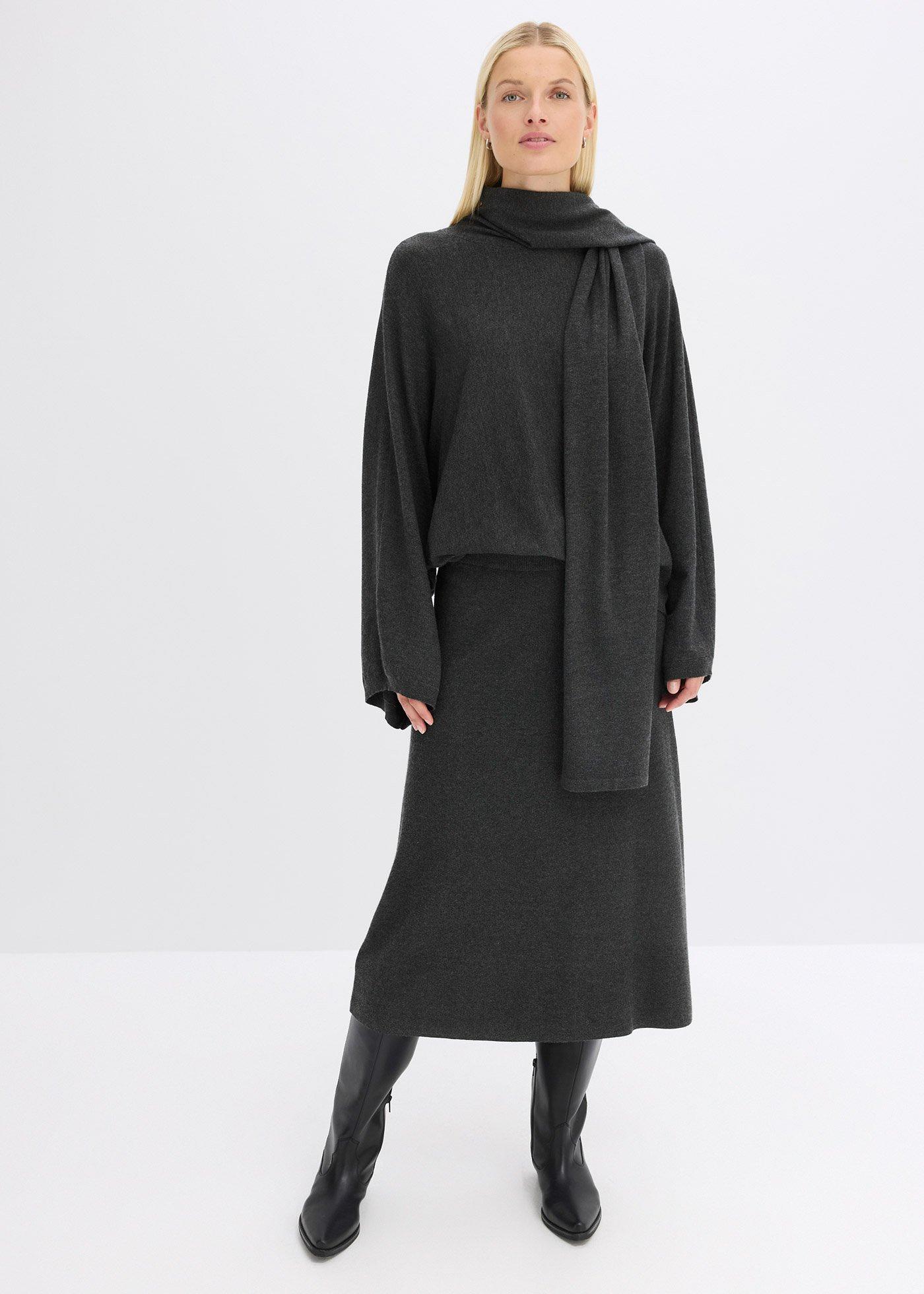 Cienki sweter z miękkiej mieszanki wiskozy - Bonprix