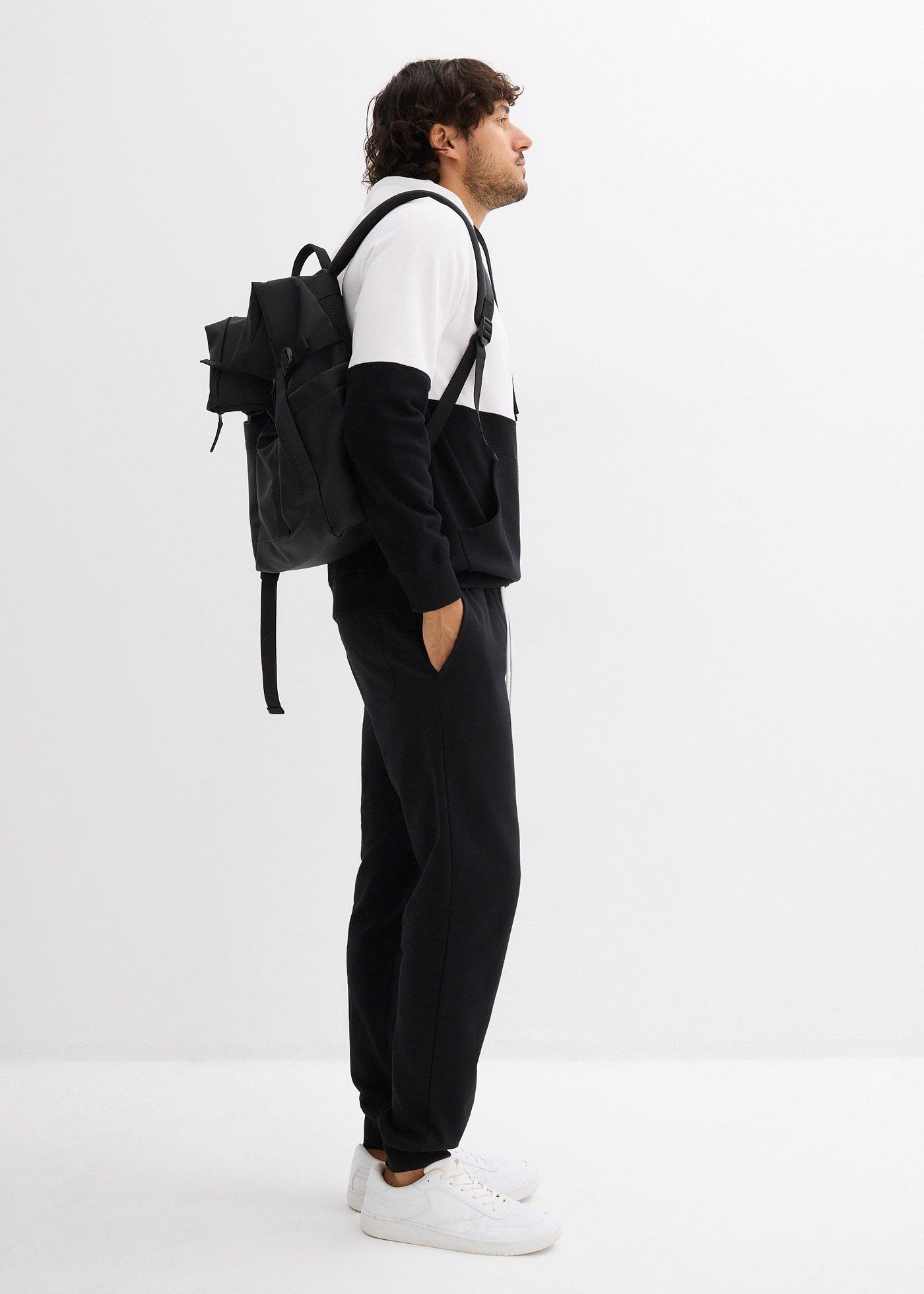 Spodnie dresowe z prążkowanym ściągaczem w talii - Bonprix