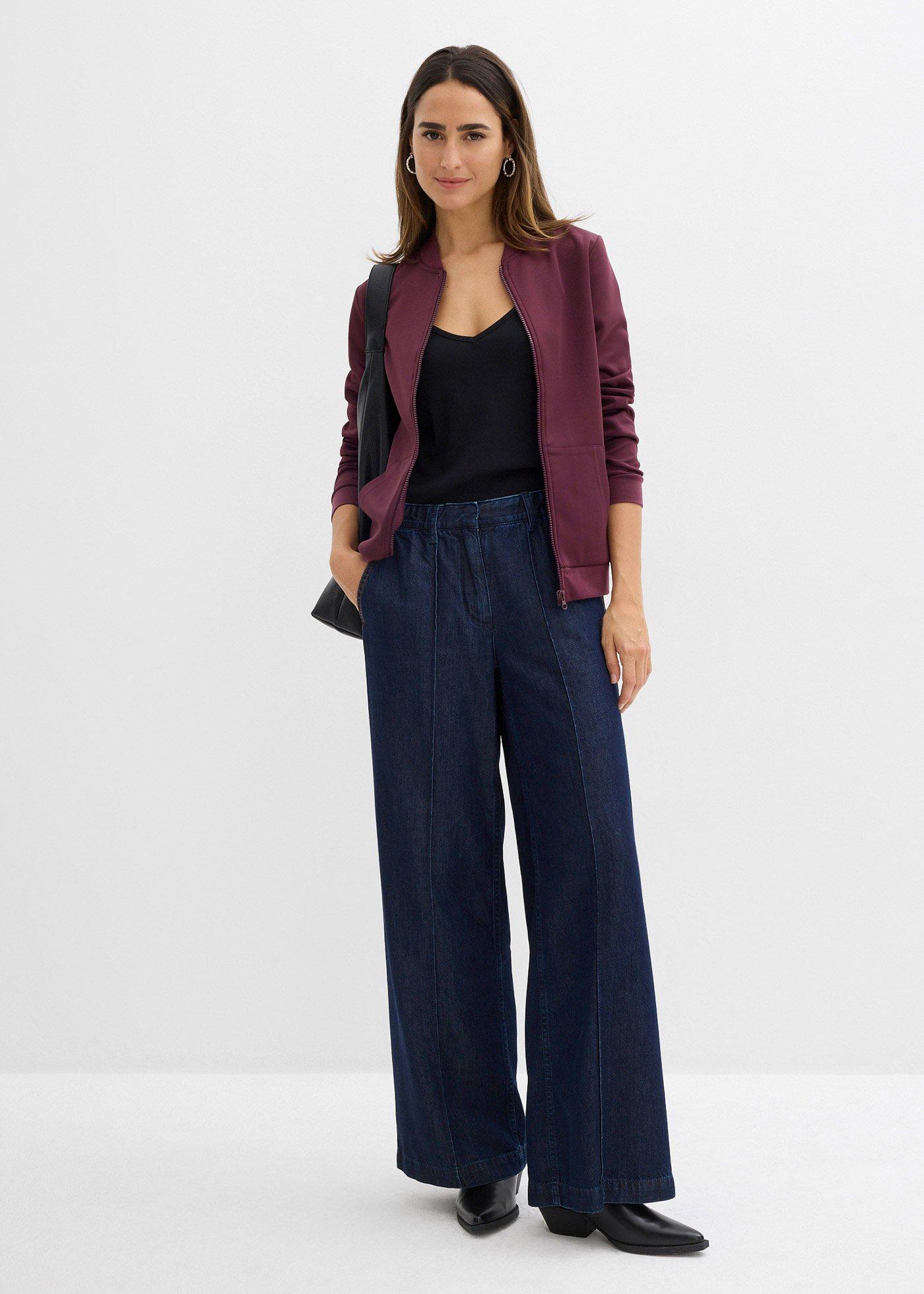 Bluza rozpinana z materiału scuba - Bonprix