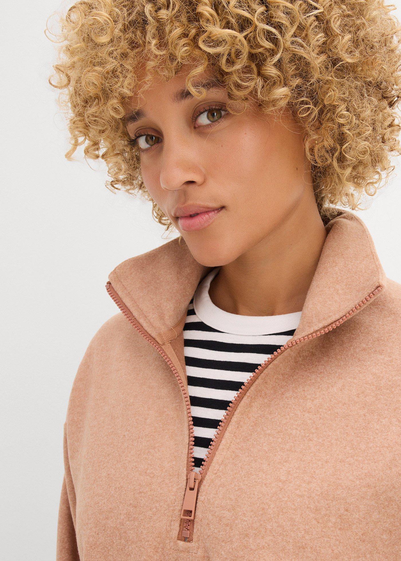 Bluza oversize z materiału w optyce wełny - Bonprix
