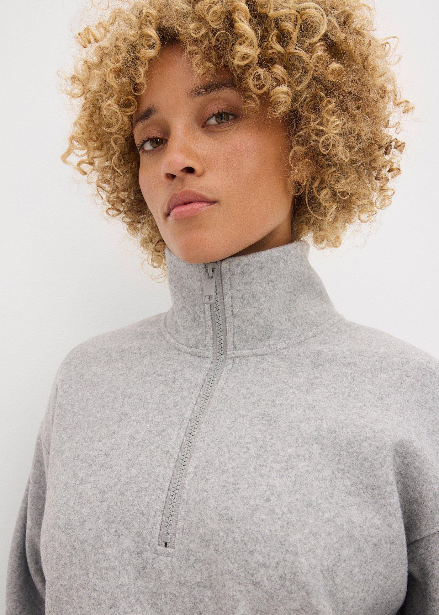 Bluza oversize z materiału w optyce wełny - Bonprix