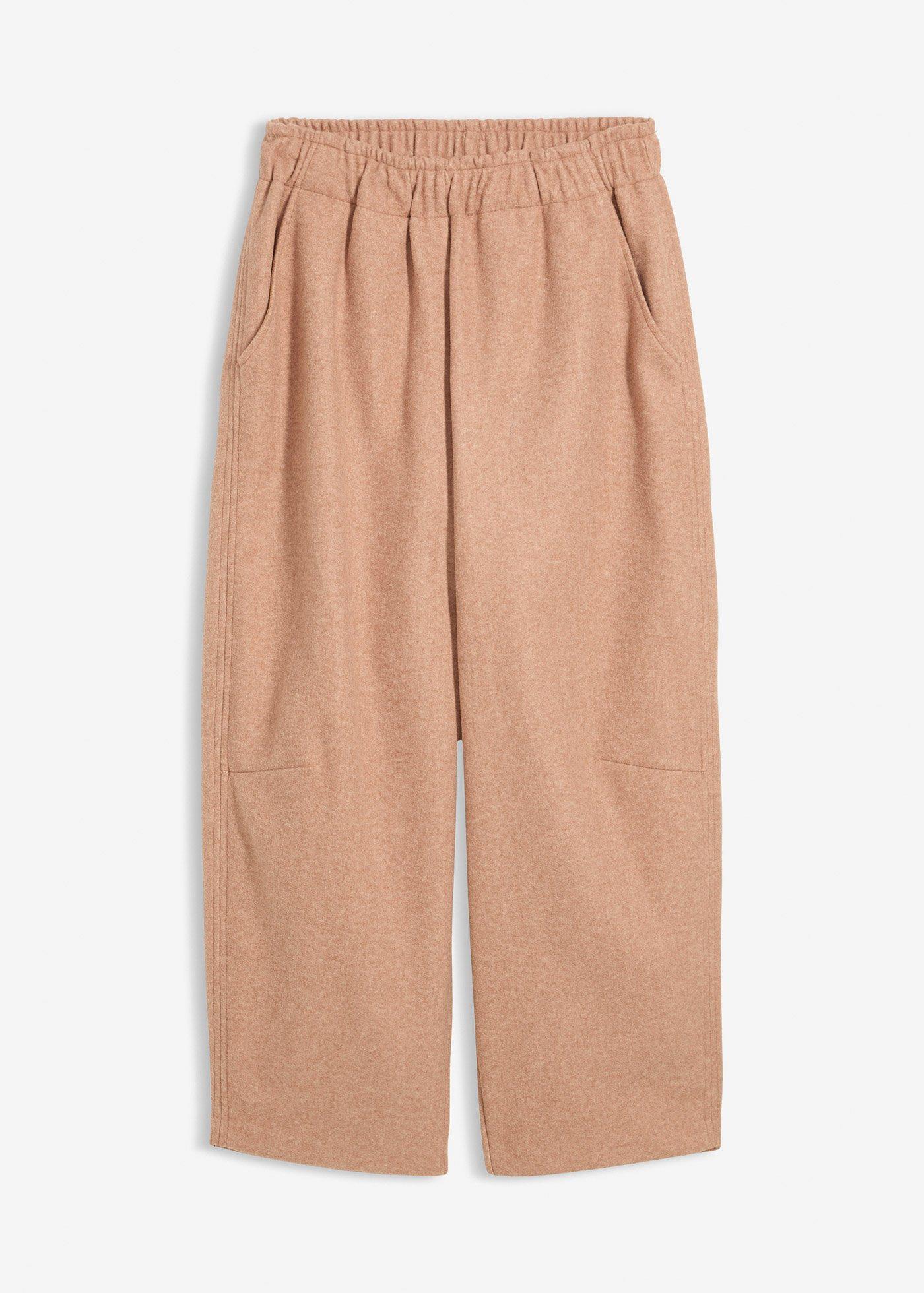 Bonprix Femme Pantalon Barrel Marron 54/56 (Xxl)