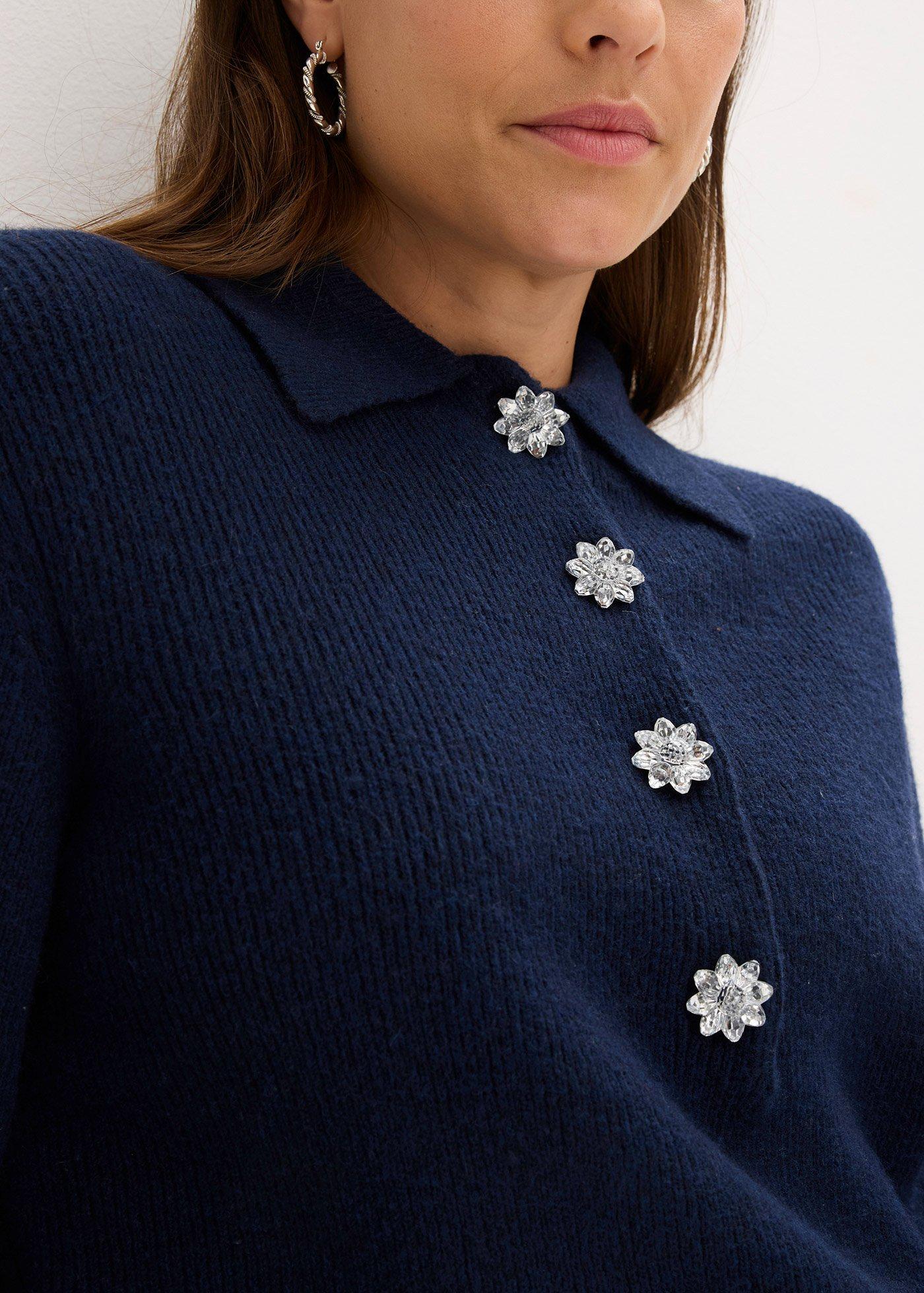 Sweter z kołnierzykiem polo z domieszką wełny - Bonprix