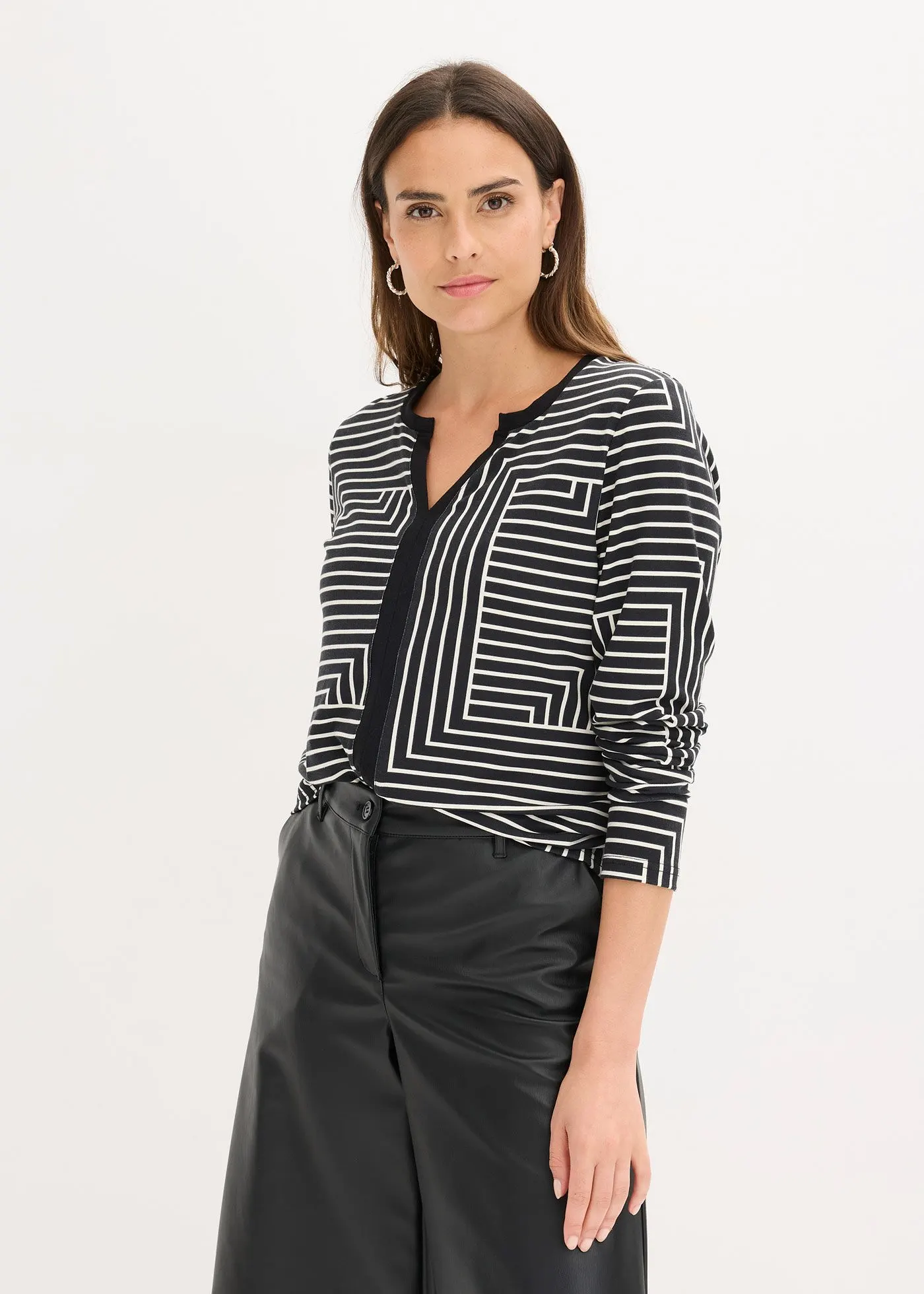 Рубашка из вискозы Bonprix Langarmshirt