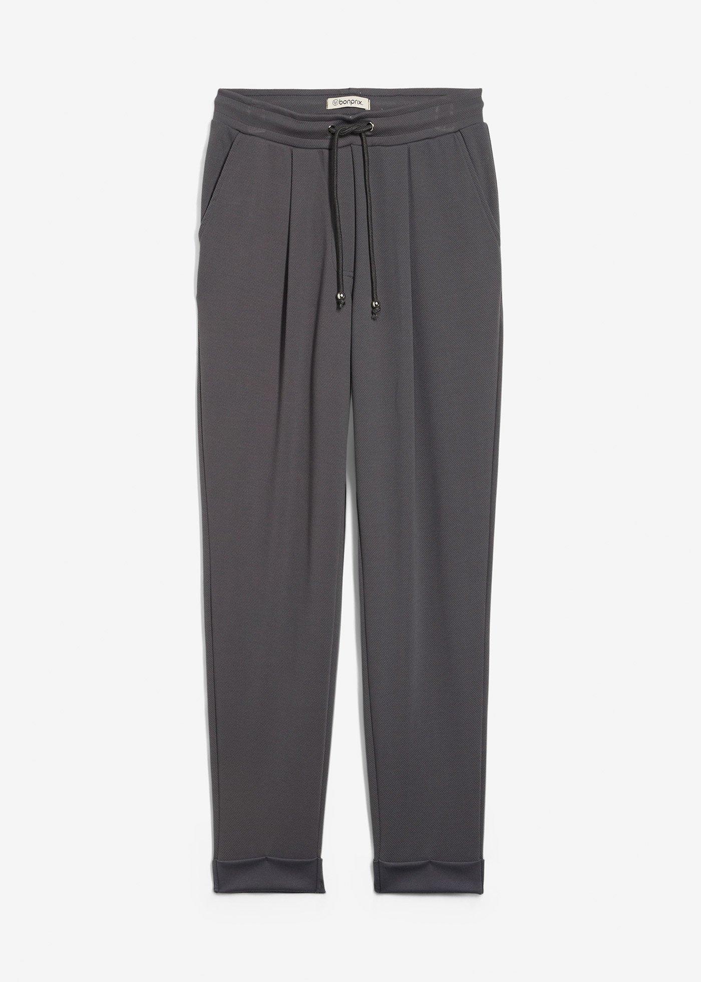 Pantaloni cu elastic și șiret în talie, cu viscoză fluidă