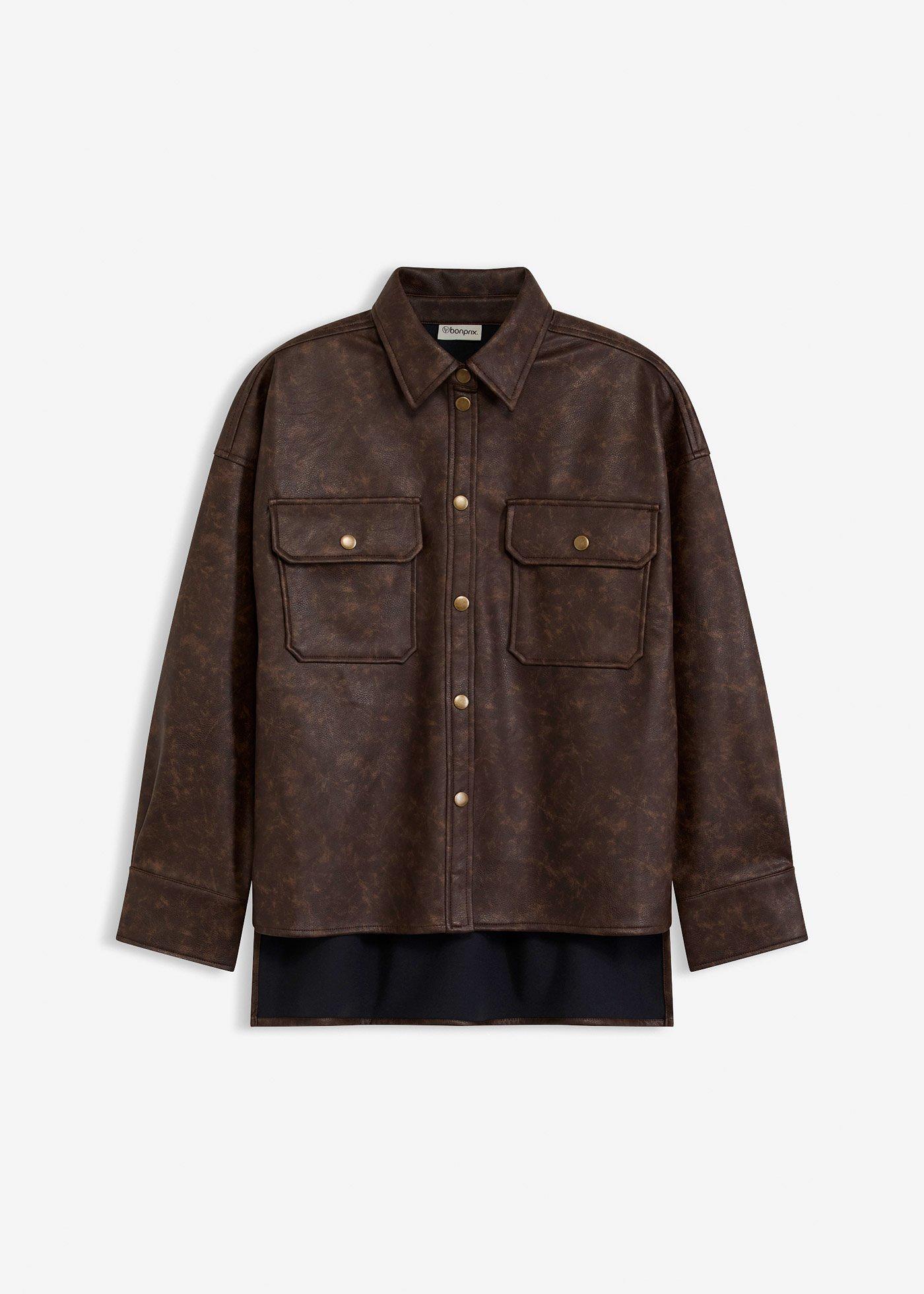 Chemise enduite effet usé