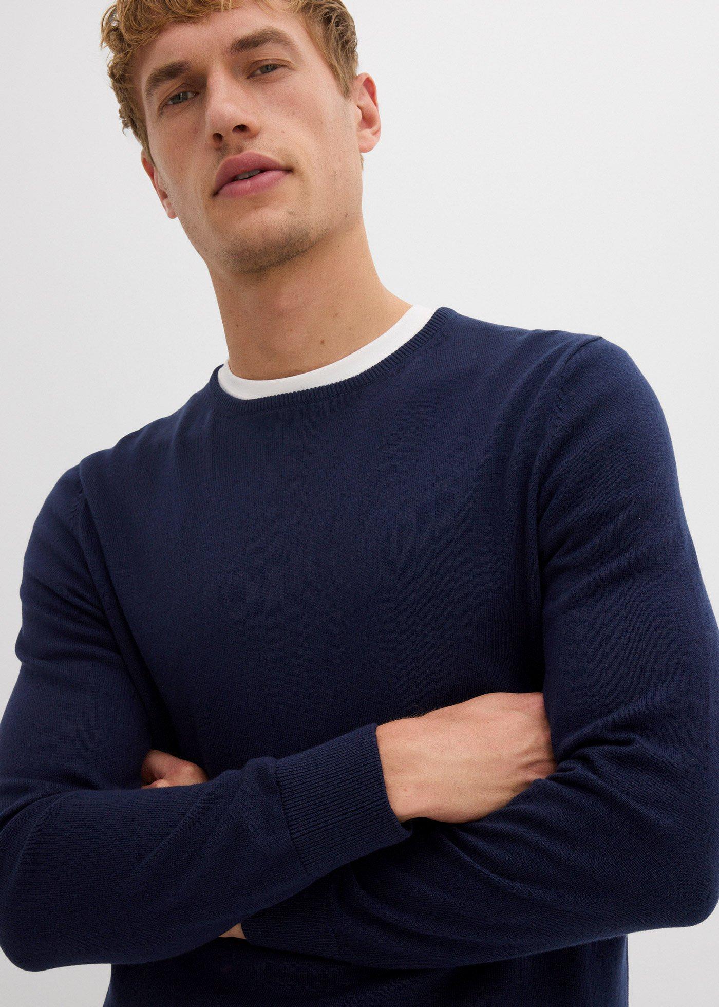 Cienki sweter z wysokogatunkowej wełny merino - Bonprix