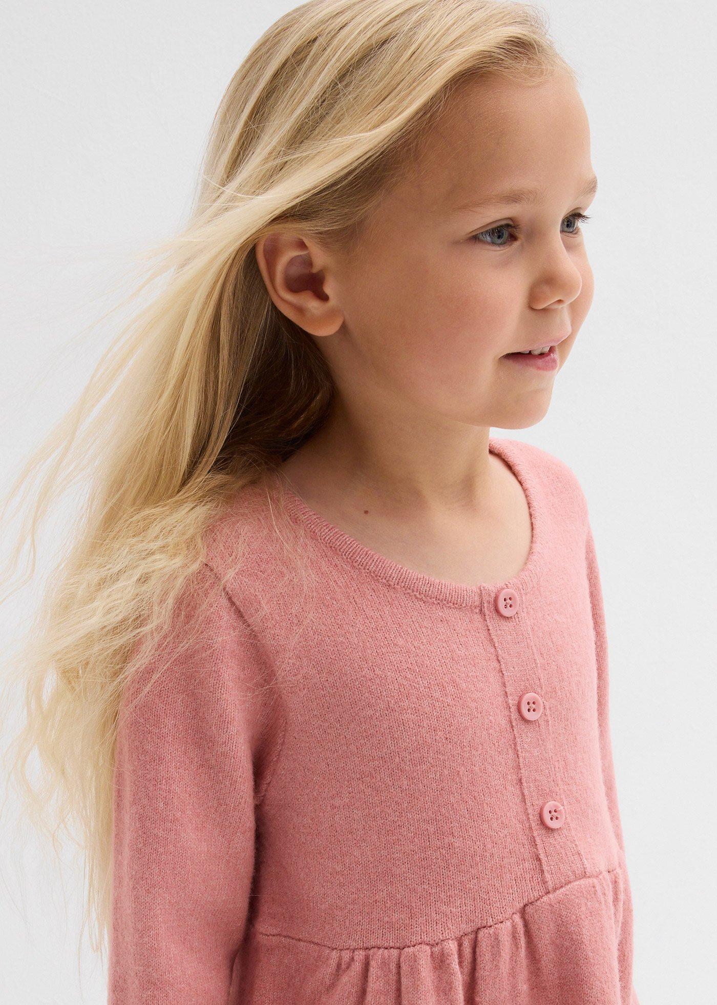 Sukienka dzianinowa z ozdobną plisą guzikową - Bonprix