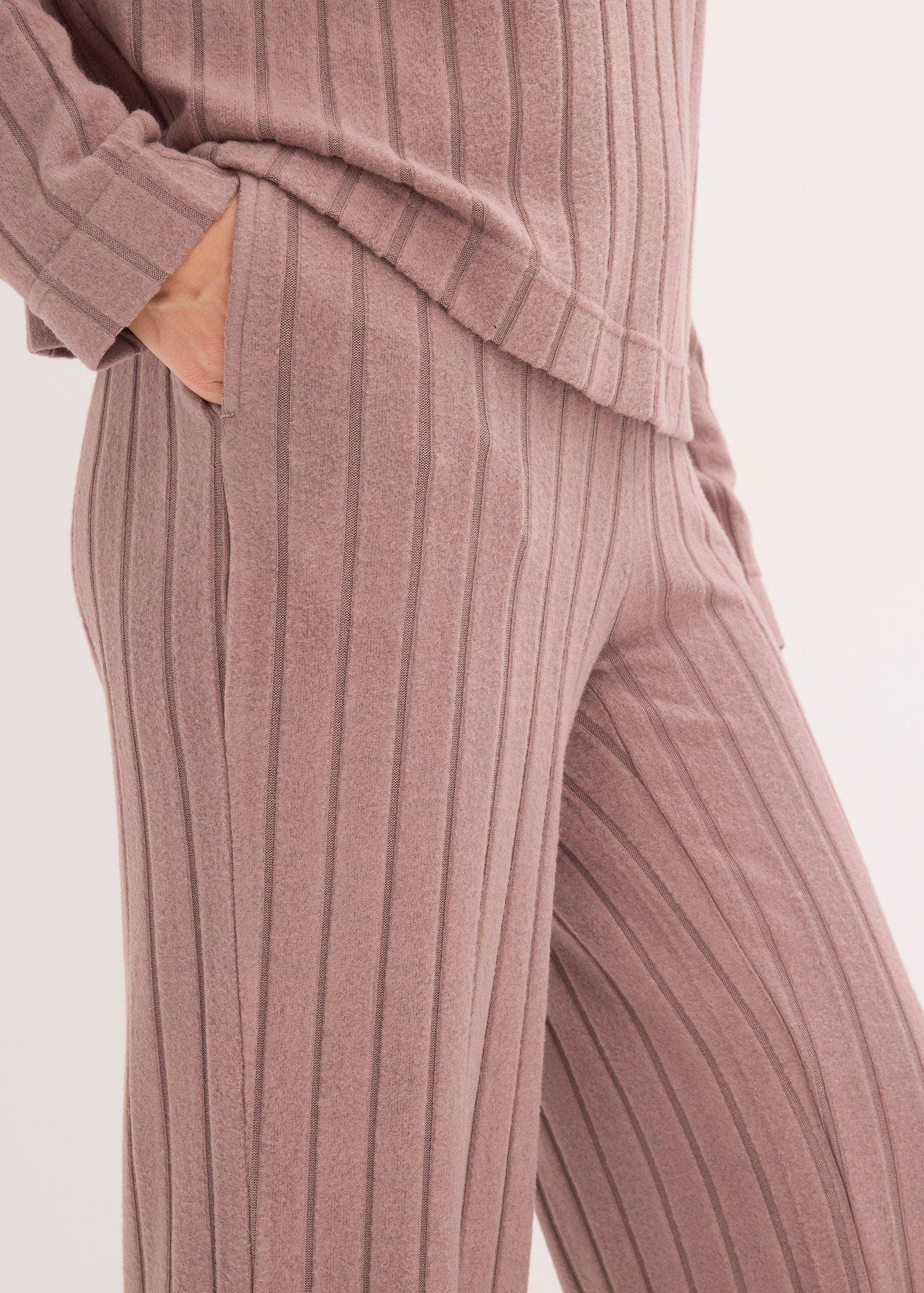 Strój domowy oversize z miękkiego prążkowanego materiału - Bonprix