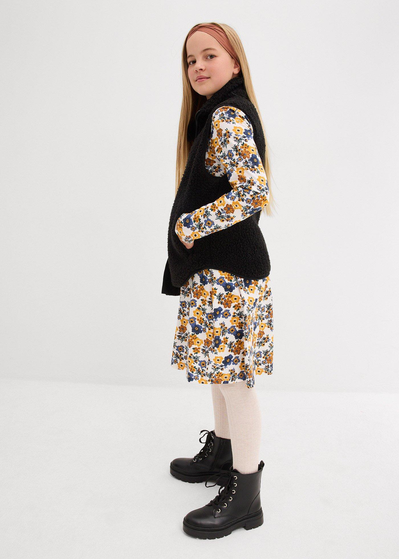 Dżersejowa sukienka (2 szt.), z czystej bawełny organicznej - Bonprix