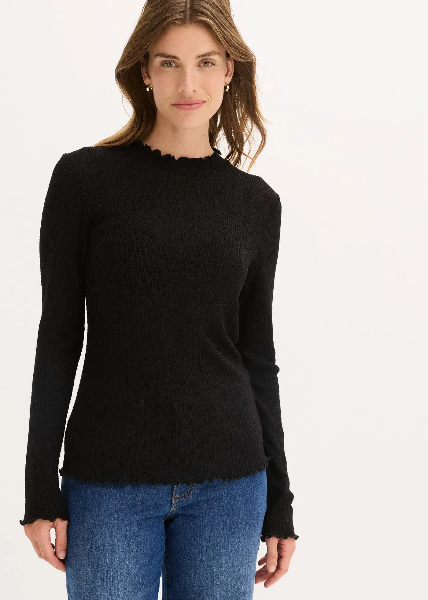 Футболка Bonprix Rippshirt из вискозы-Микс