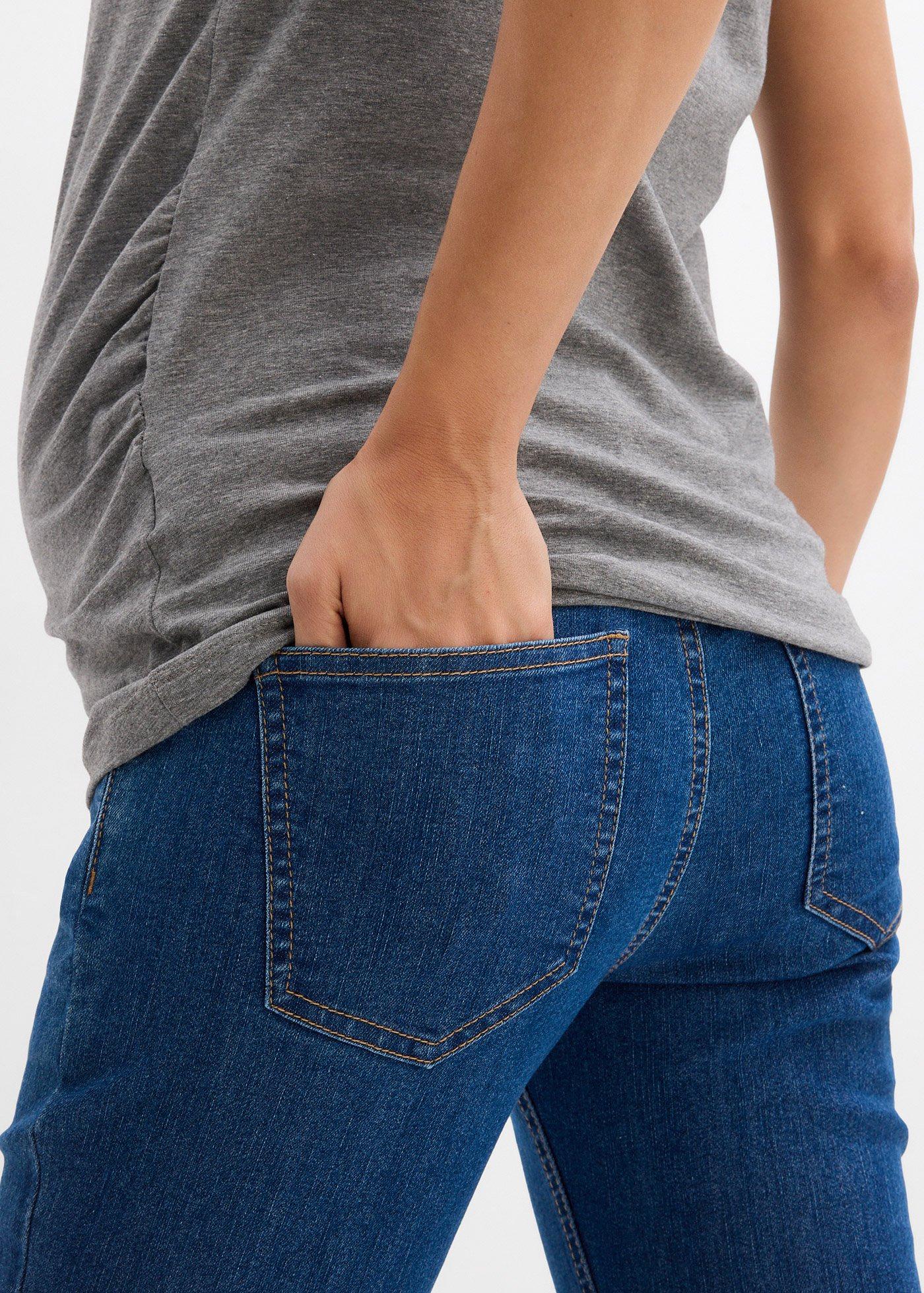 Dżinsy ciążowe skinny z bawełną organiczną - Bonprix