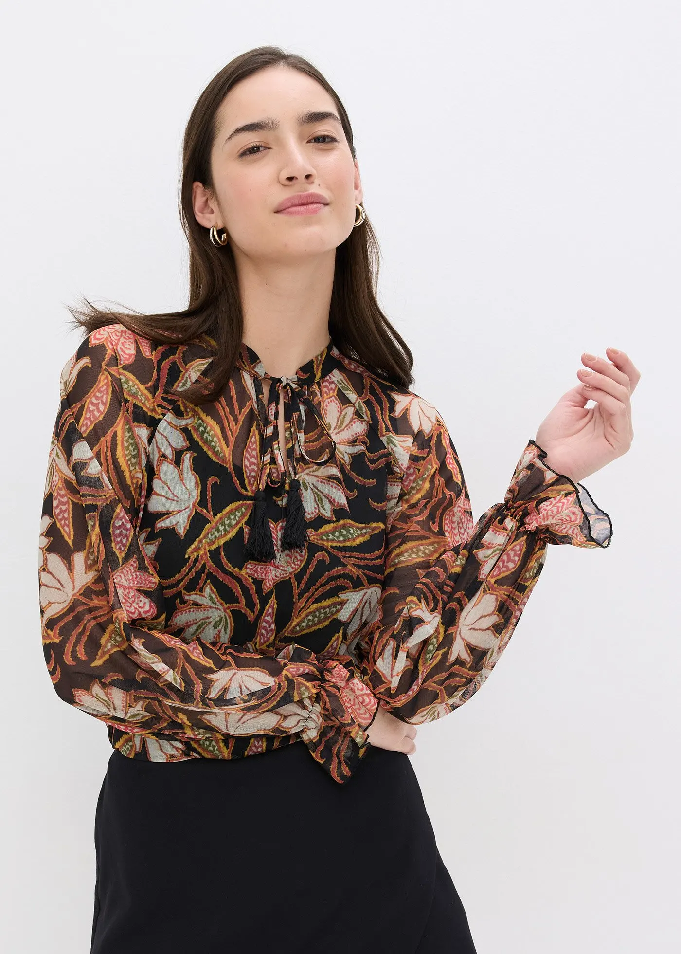 Туника-рубашка Bonprix из мягкой сетки