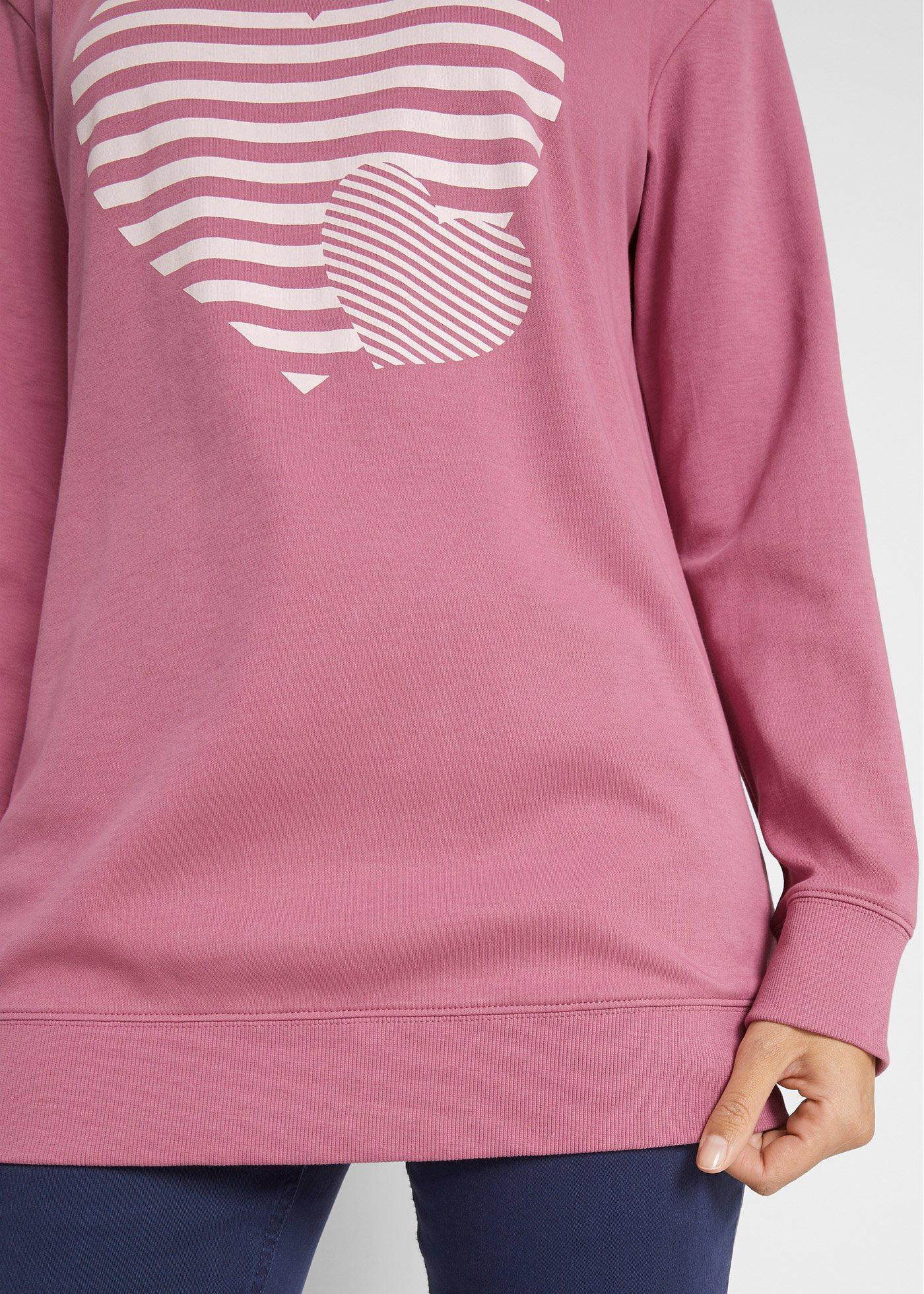 Shirt bawełniany z długim rękawem i nadrukiem - Bonprix