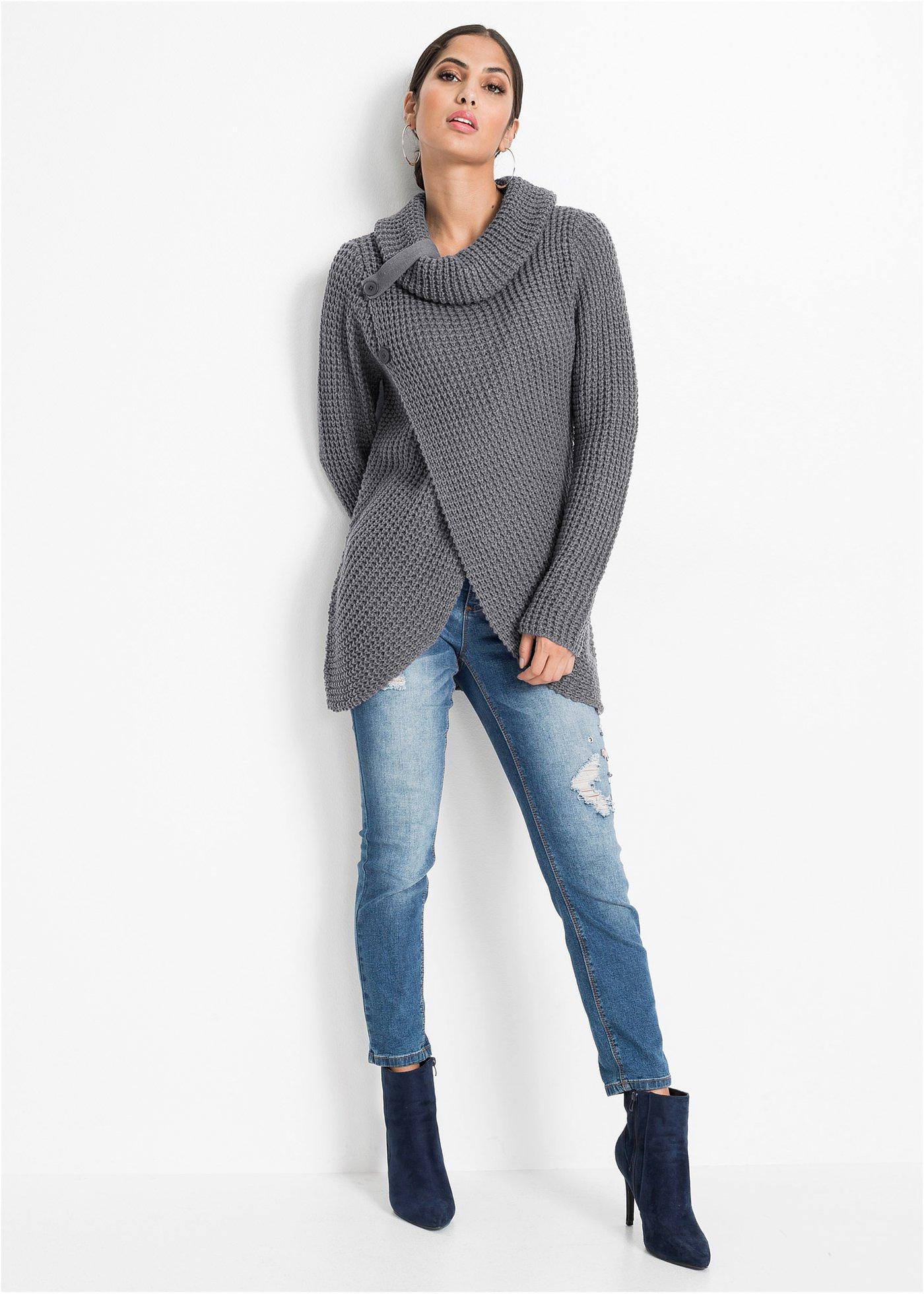 Sweter z grubej dzianiny - Bonprix