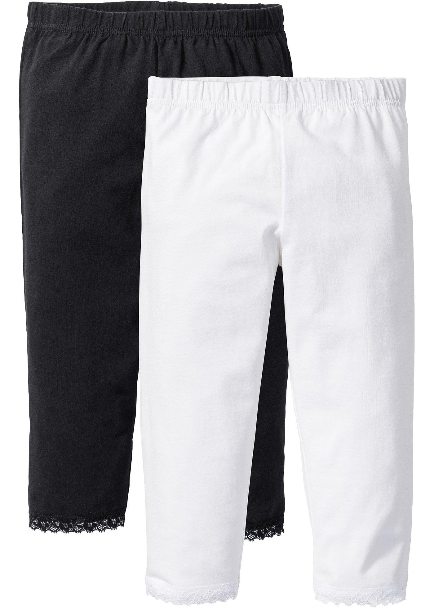 Legginsy rybaczki z bawełną organiczną (2 pary) - Bonprix