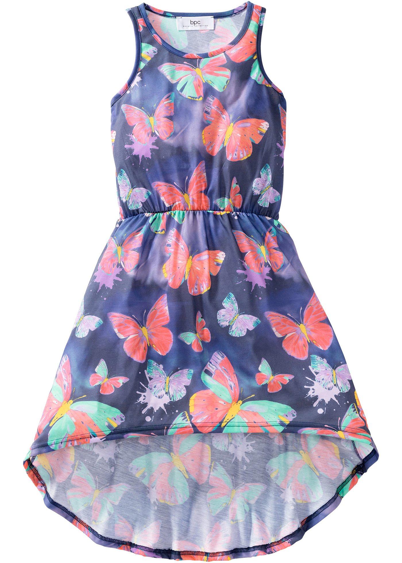 Sukienka z dżerseju, z dłuższym tyłem - Bonprix