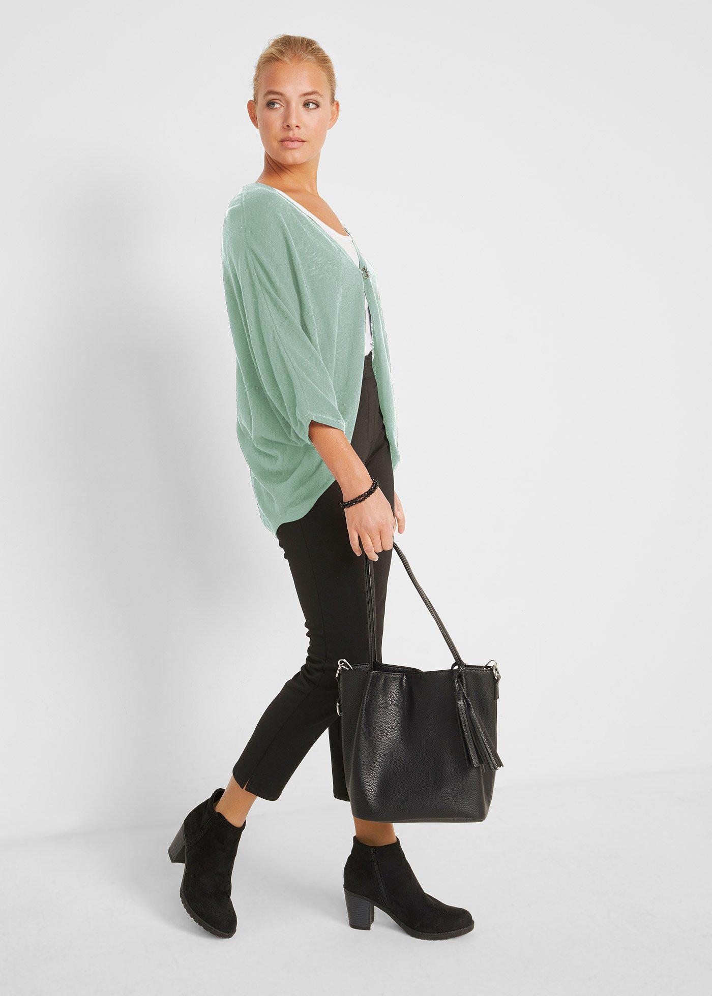 Bawełniany kardigan z cienkiej dzianiny - Bonprix