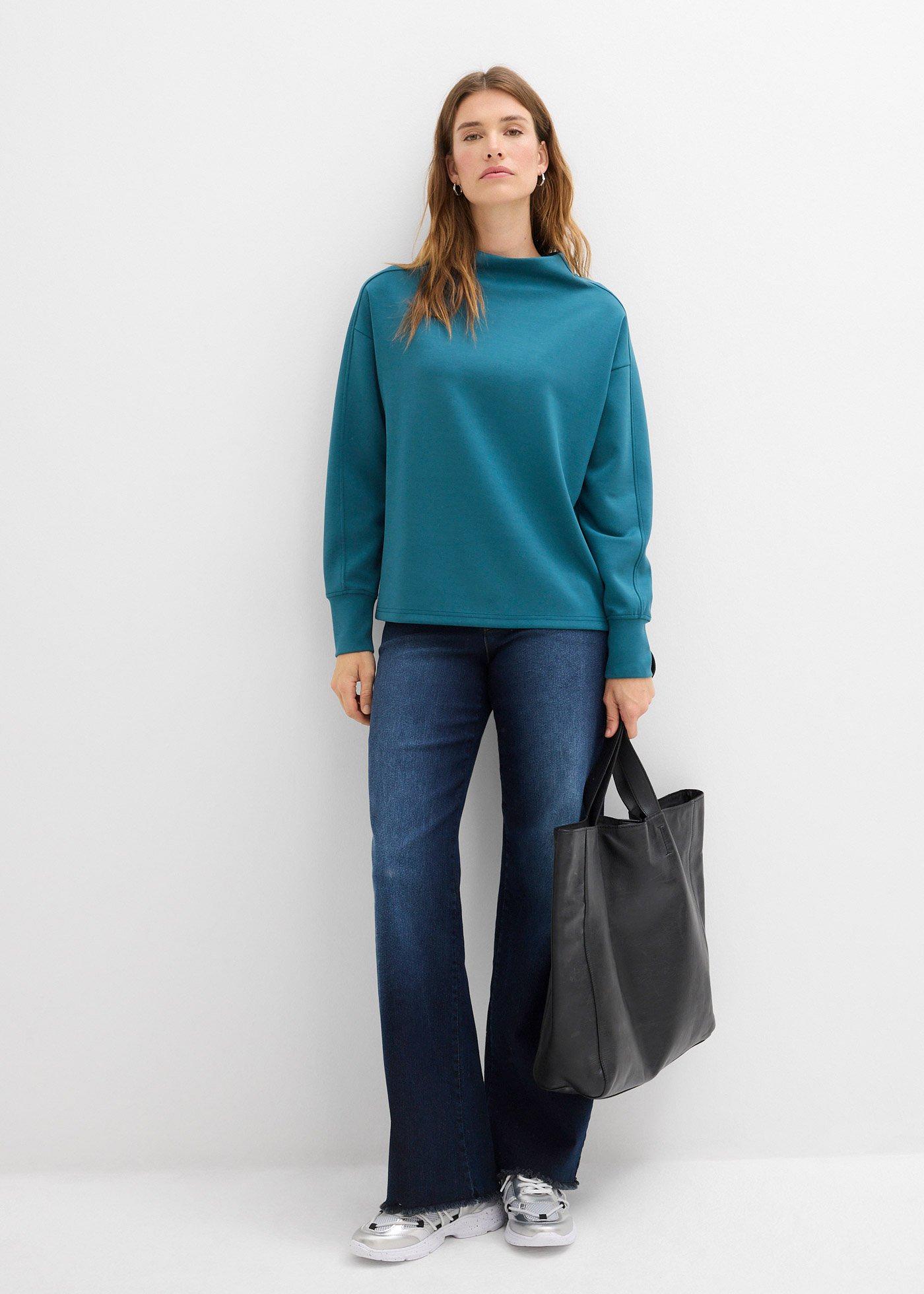 Bluza oversize z miękkiego materiału scuba - Bonprix
