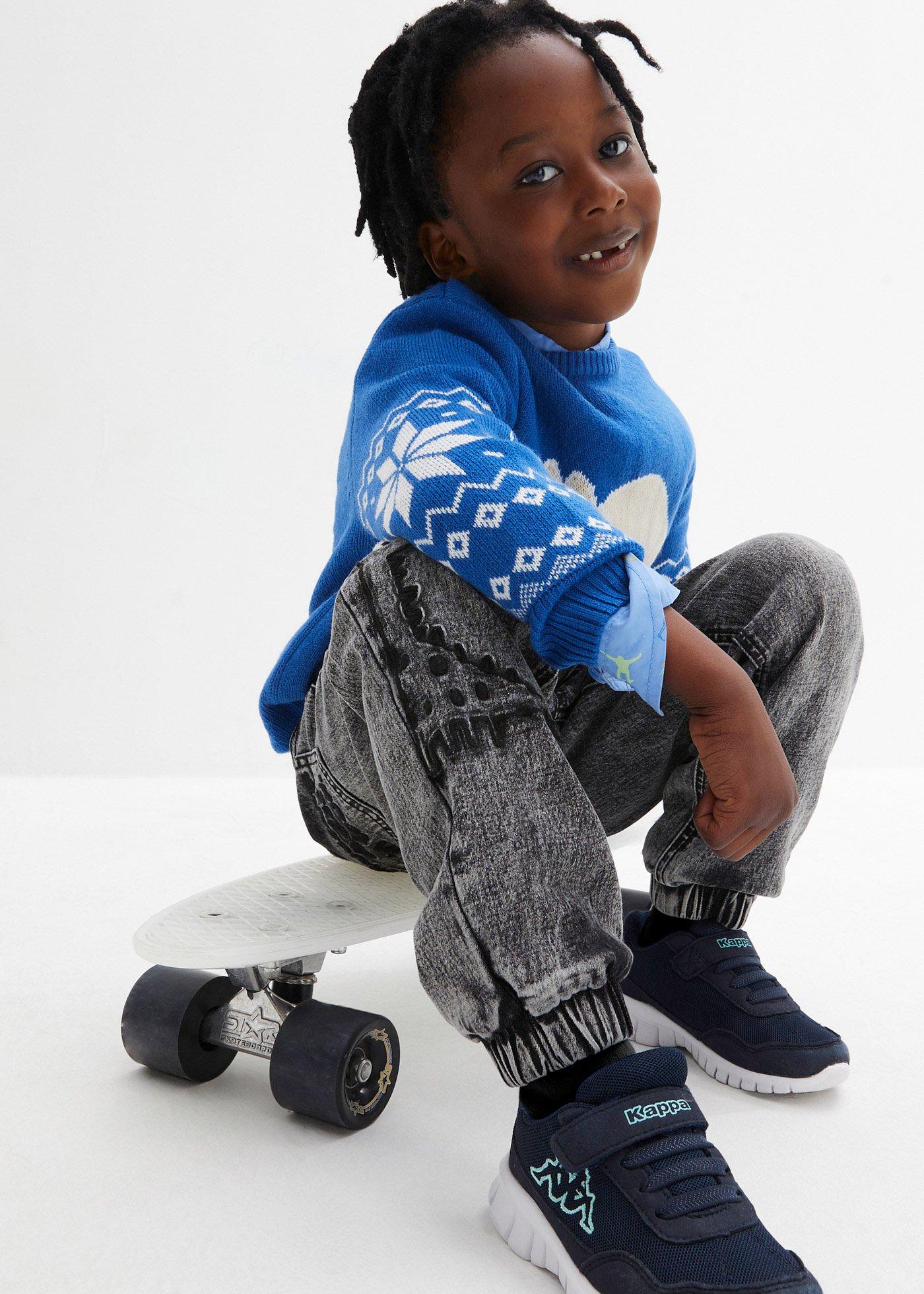 Dżinsy z termiczną podszewką z dżerseju, z gumką w talii, regular fit - Bonprix