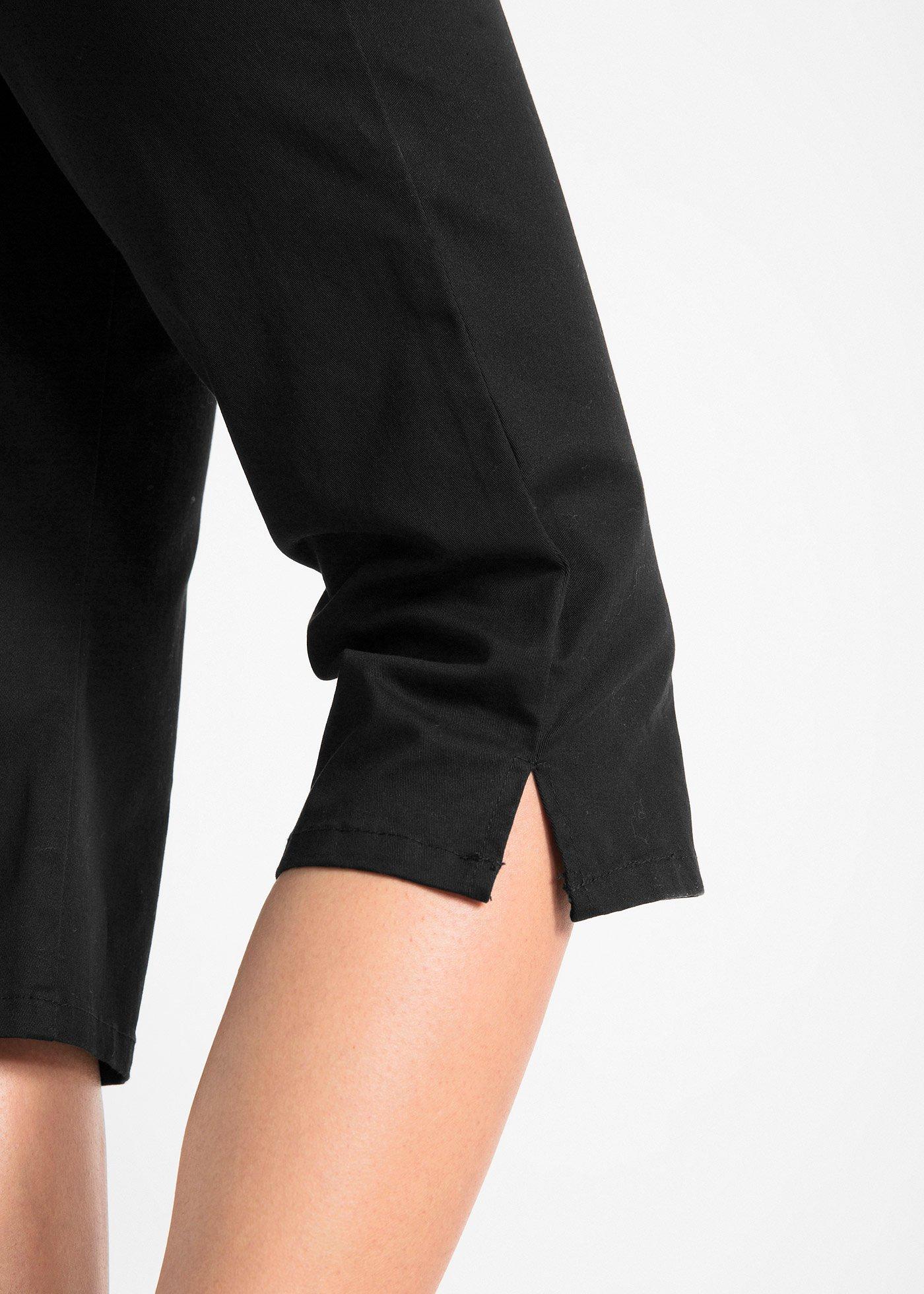 Spodnie 3/4 z mieszanki bawełny, mid waist - Bonprix